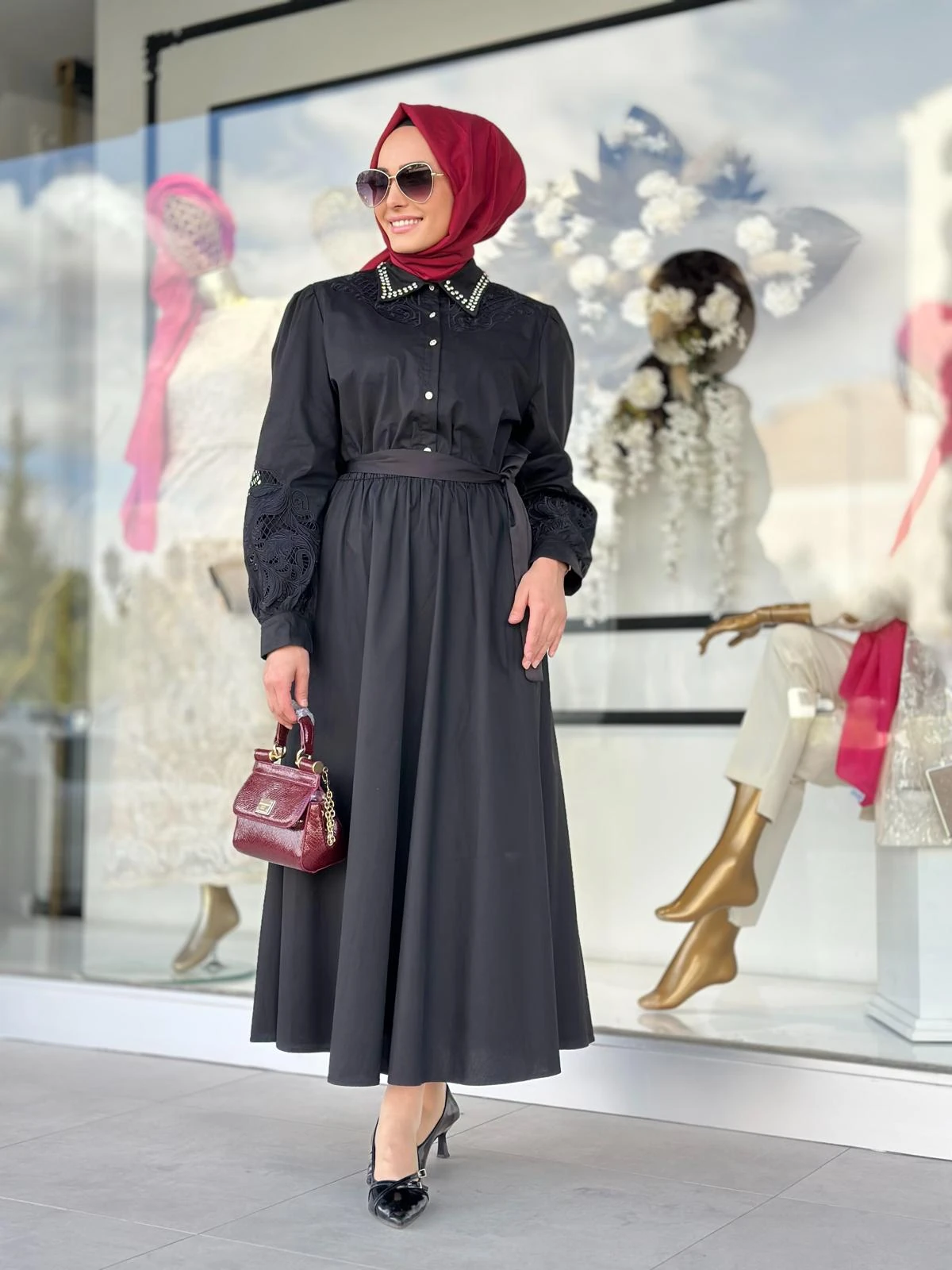 Lioara Güpürlü Elbise-Tac 5007