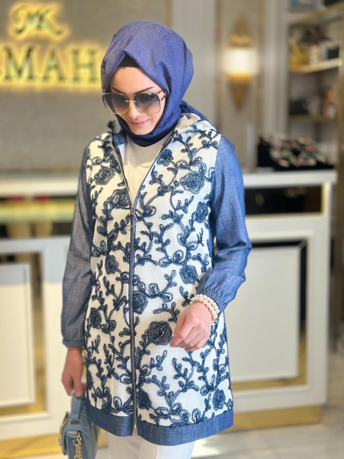 Kot Güpürlü Ceket-Tac 1585