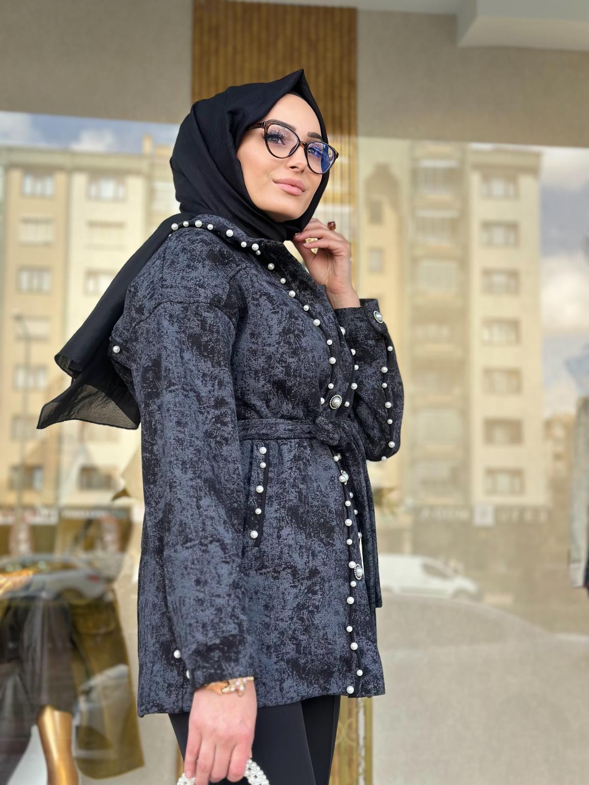 İnci Detaylı Ceket-Tac 7930