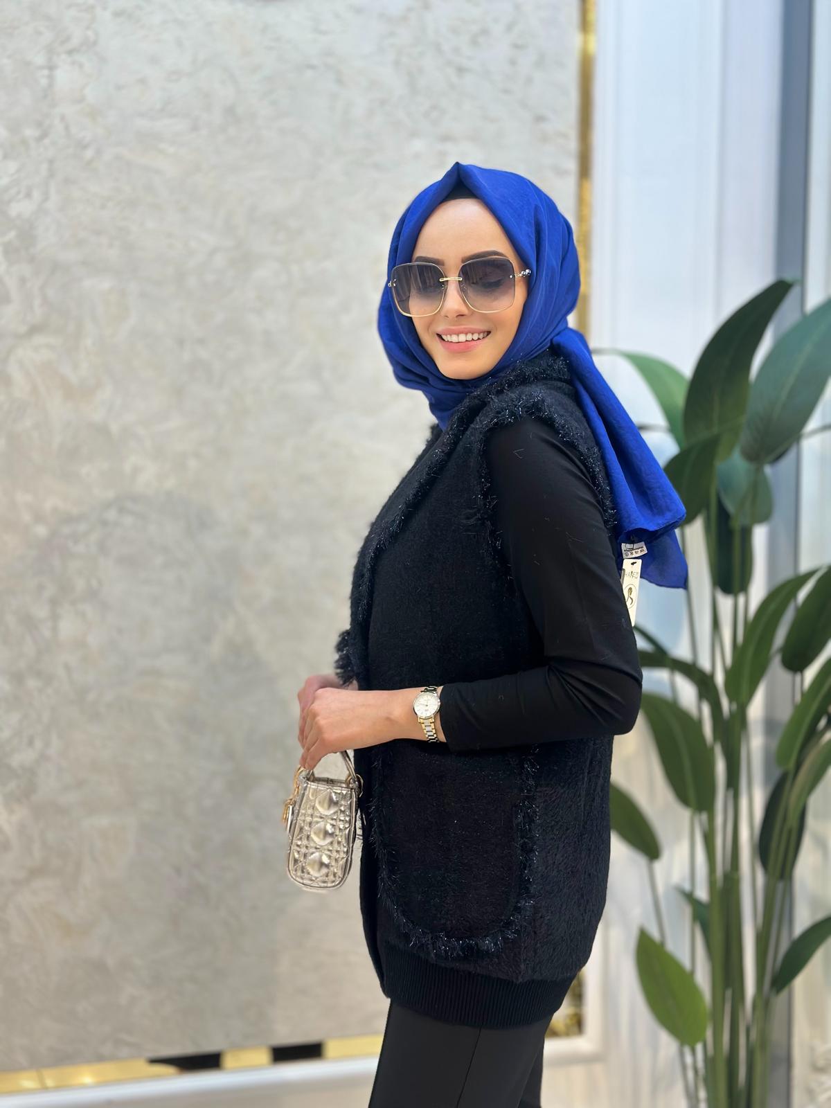 Kruvaze Düğme Det.Yelek-Tac 20763