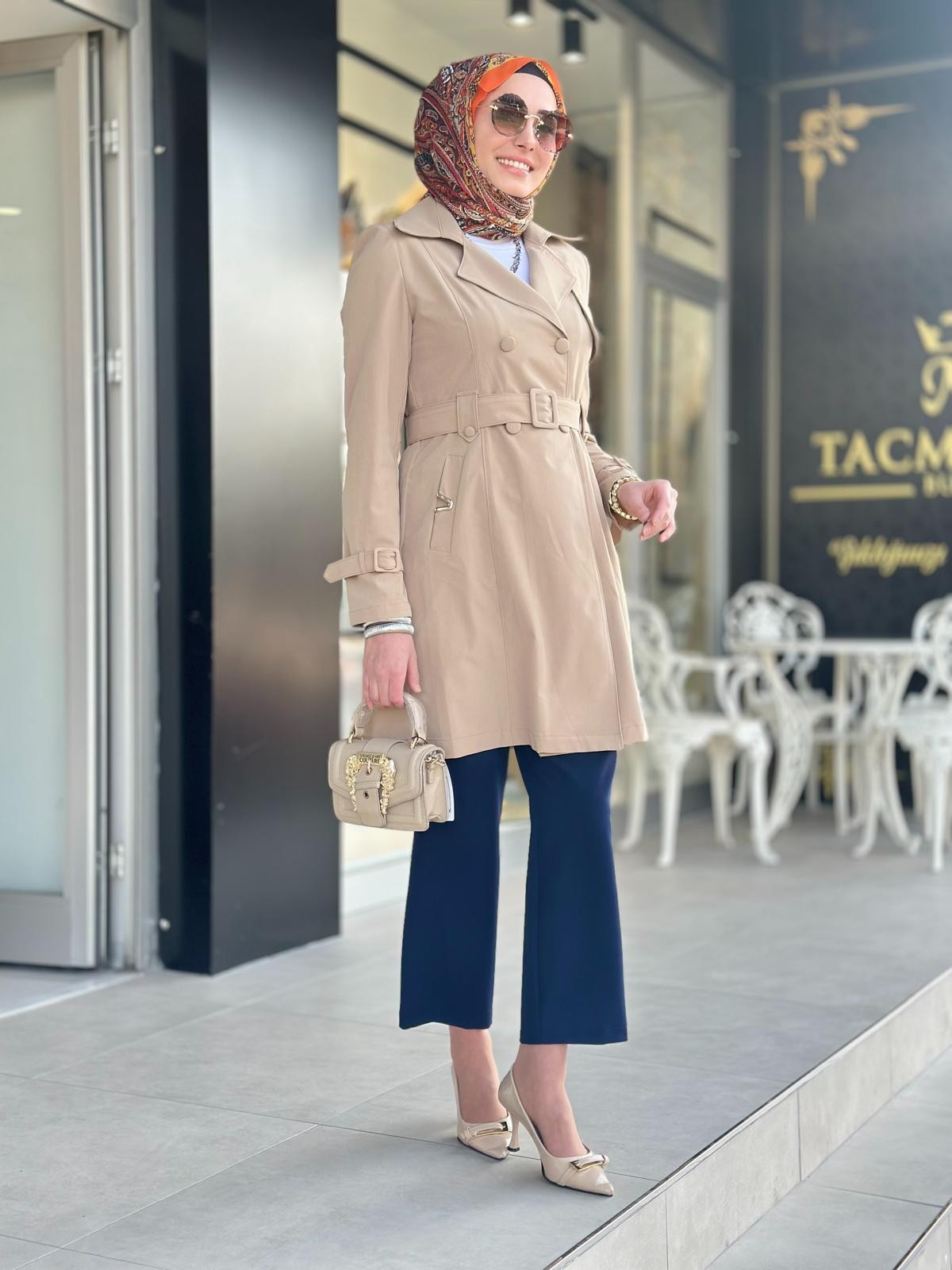 Classic Kısa Trenç-Tac 3375