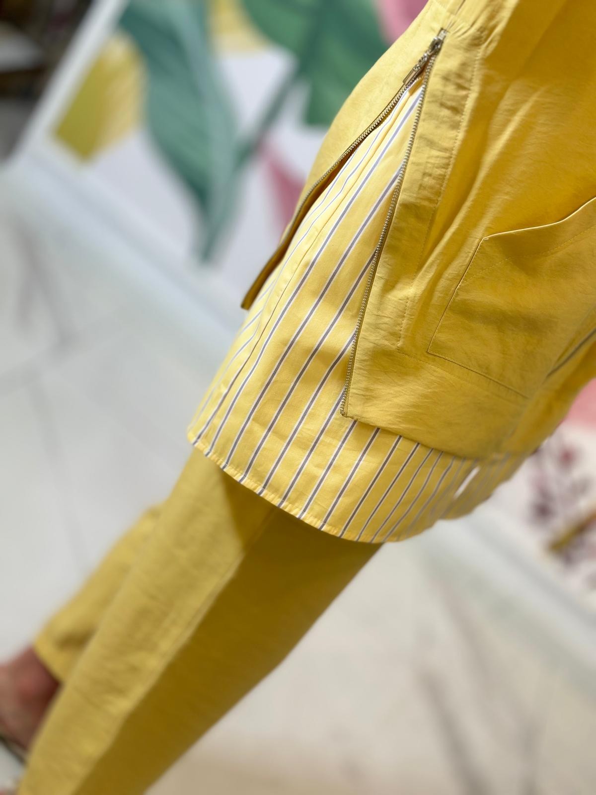 Çizgili Poplin Pant.Takım-Tac 2097