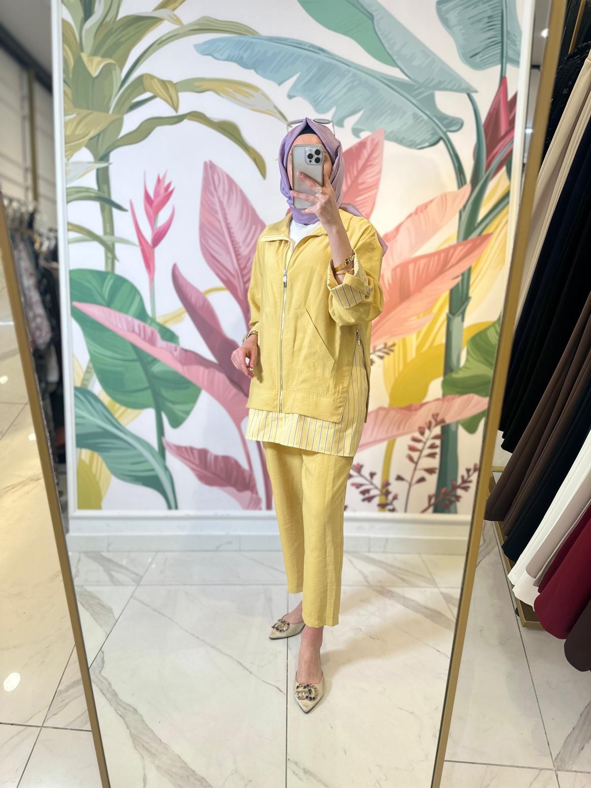 Çizgili Poplin Pant.Takım-Tac 2097