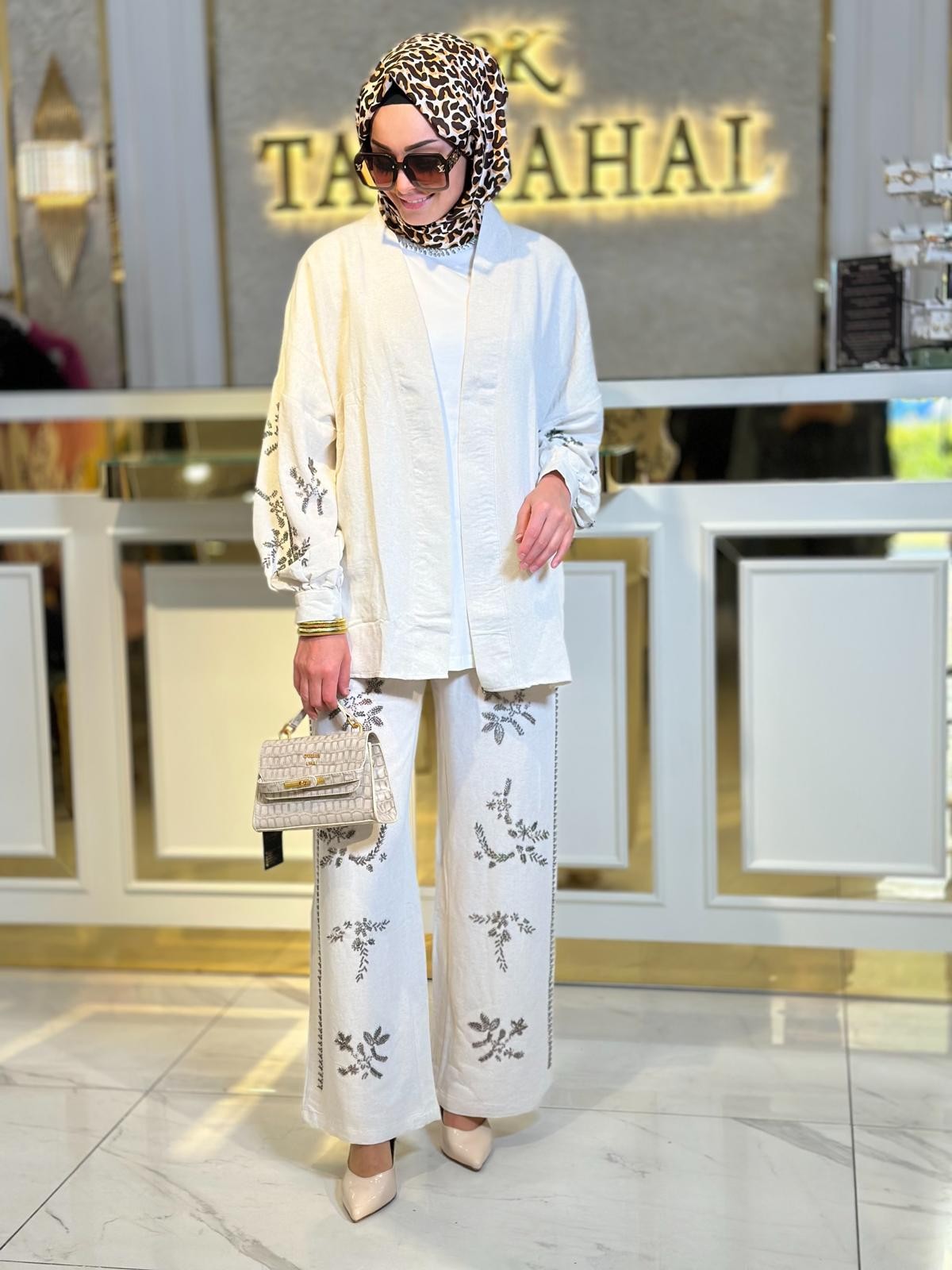 İşlemeli Kimono Takım-Tac 2021 - TAŞ