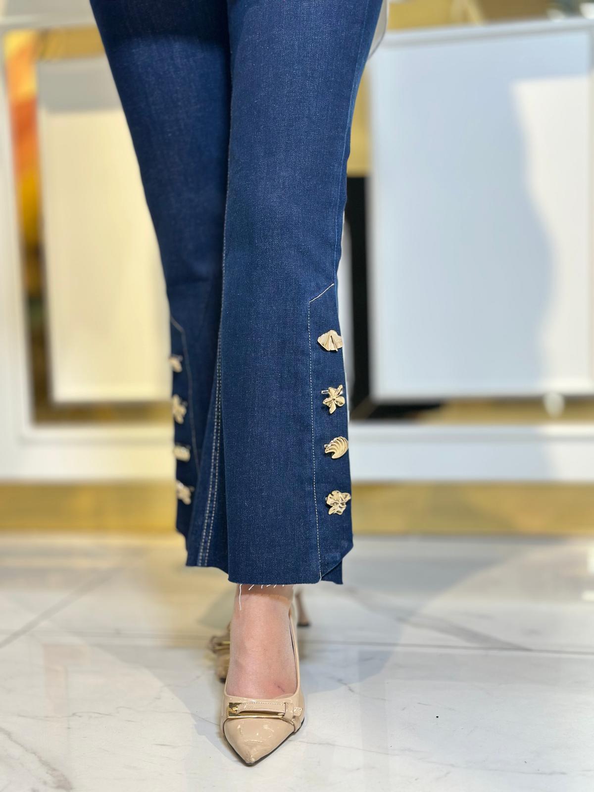 Paçası Aksesuarlı Jean-Tac 02605