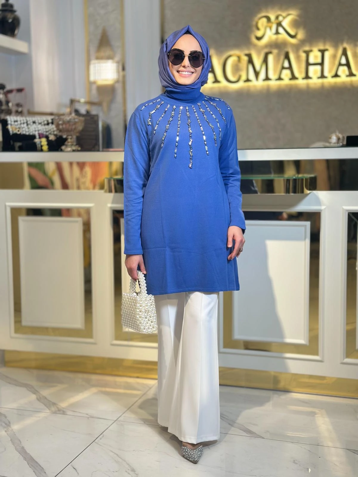 Önü Taş Det.Triko Kazak-Tac 17016