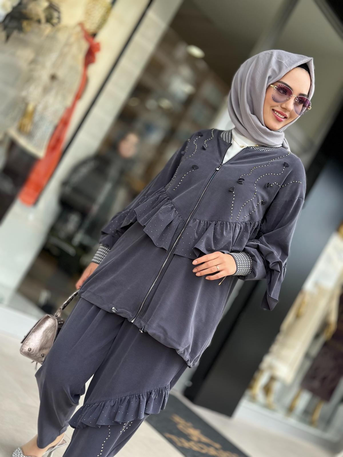 Fırfır Det. Şalvar Pant. Takım-Tac 8807