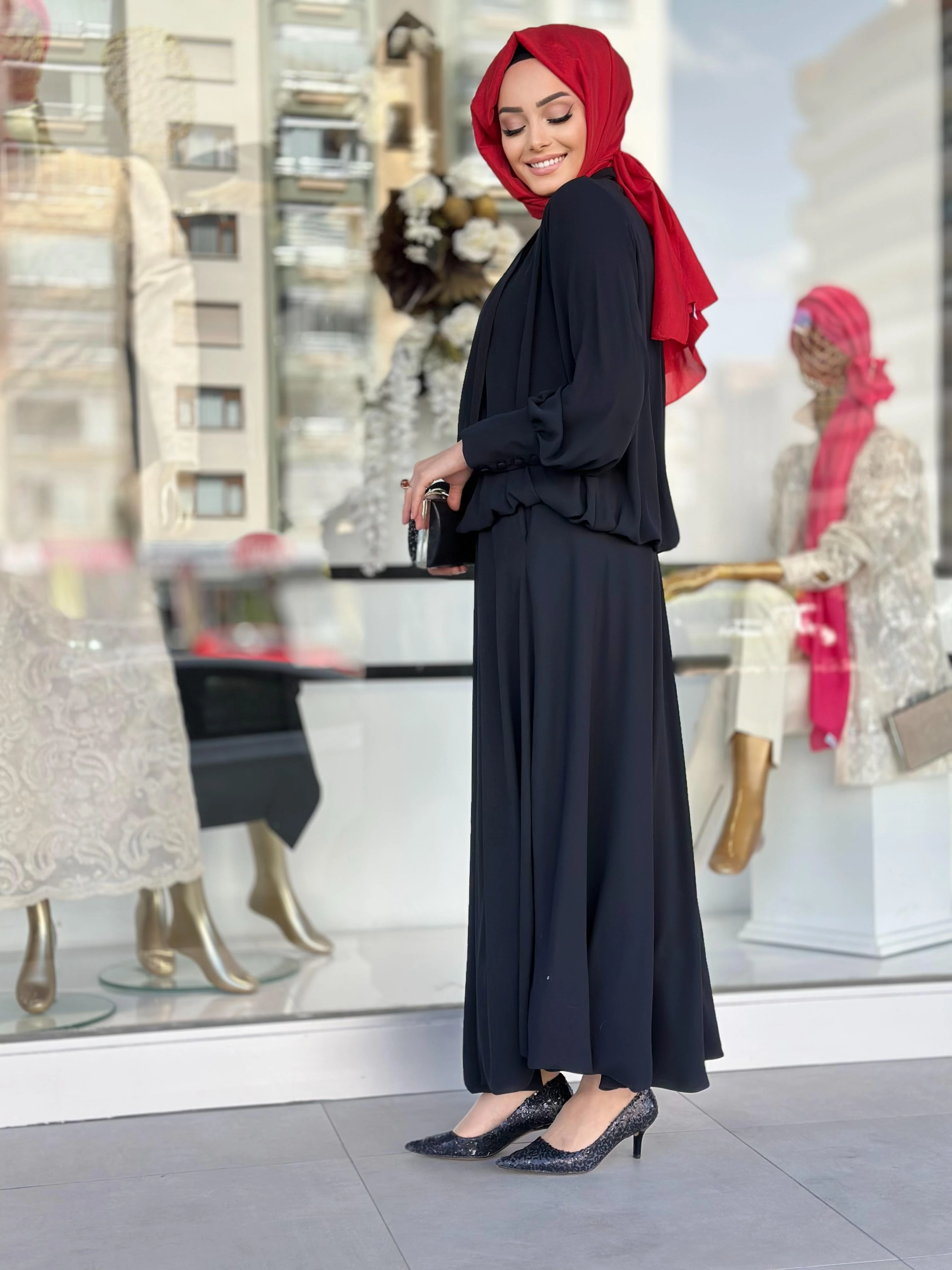 Paris Çiçekli Bluz Takım-Tac 540027