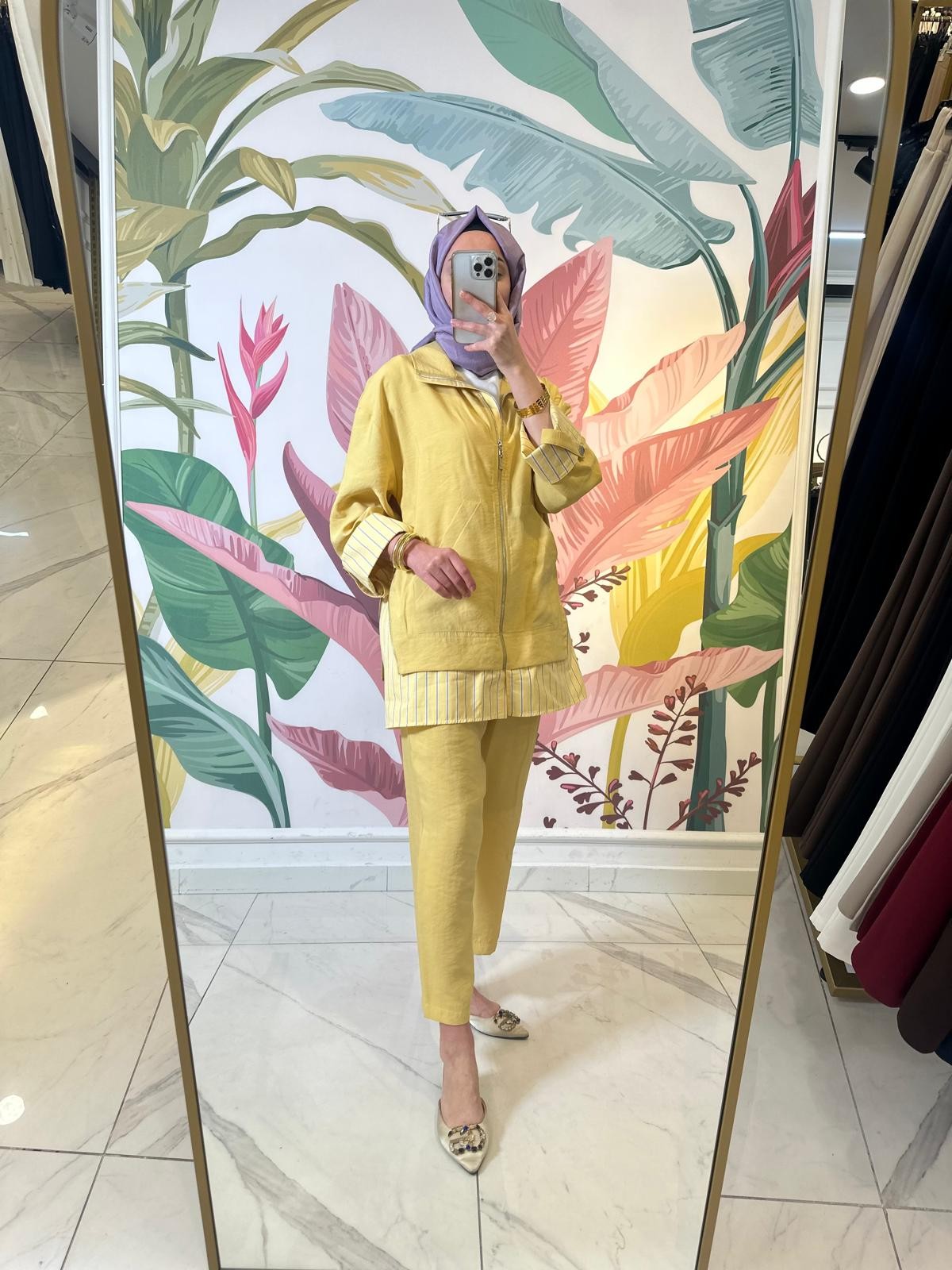 Çizgili Poplin Pant.Takım-Tac 2097