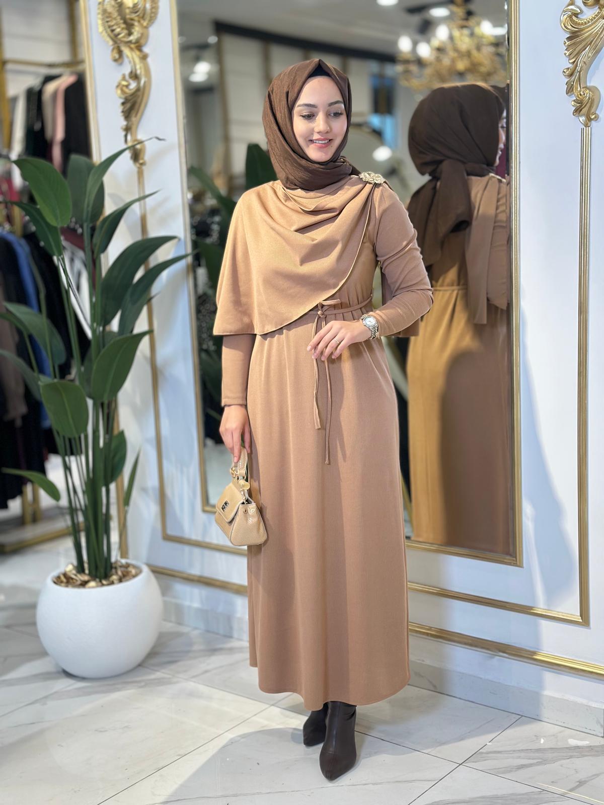 Yonca Elbise-Tac 1577 - KOYU BEJ