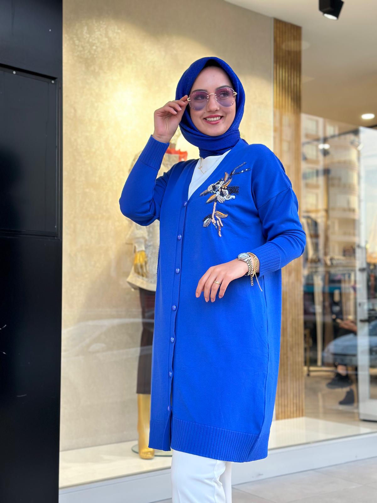 Çiçek Nakışlı Hırka-Tac 140327 - SAKS