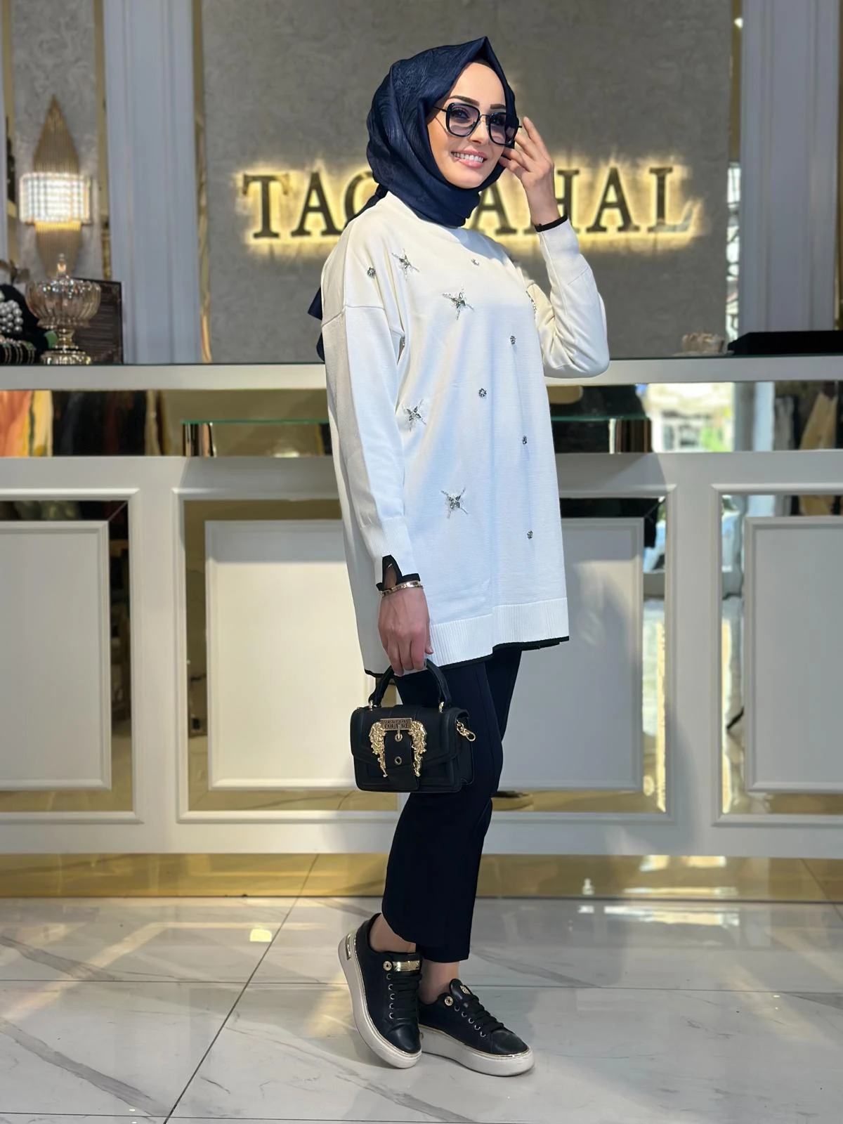 Taş Det.Uzun Tunik--Tac 17030