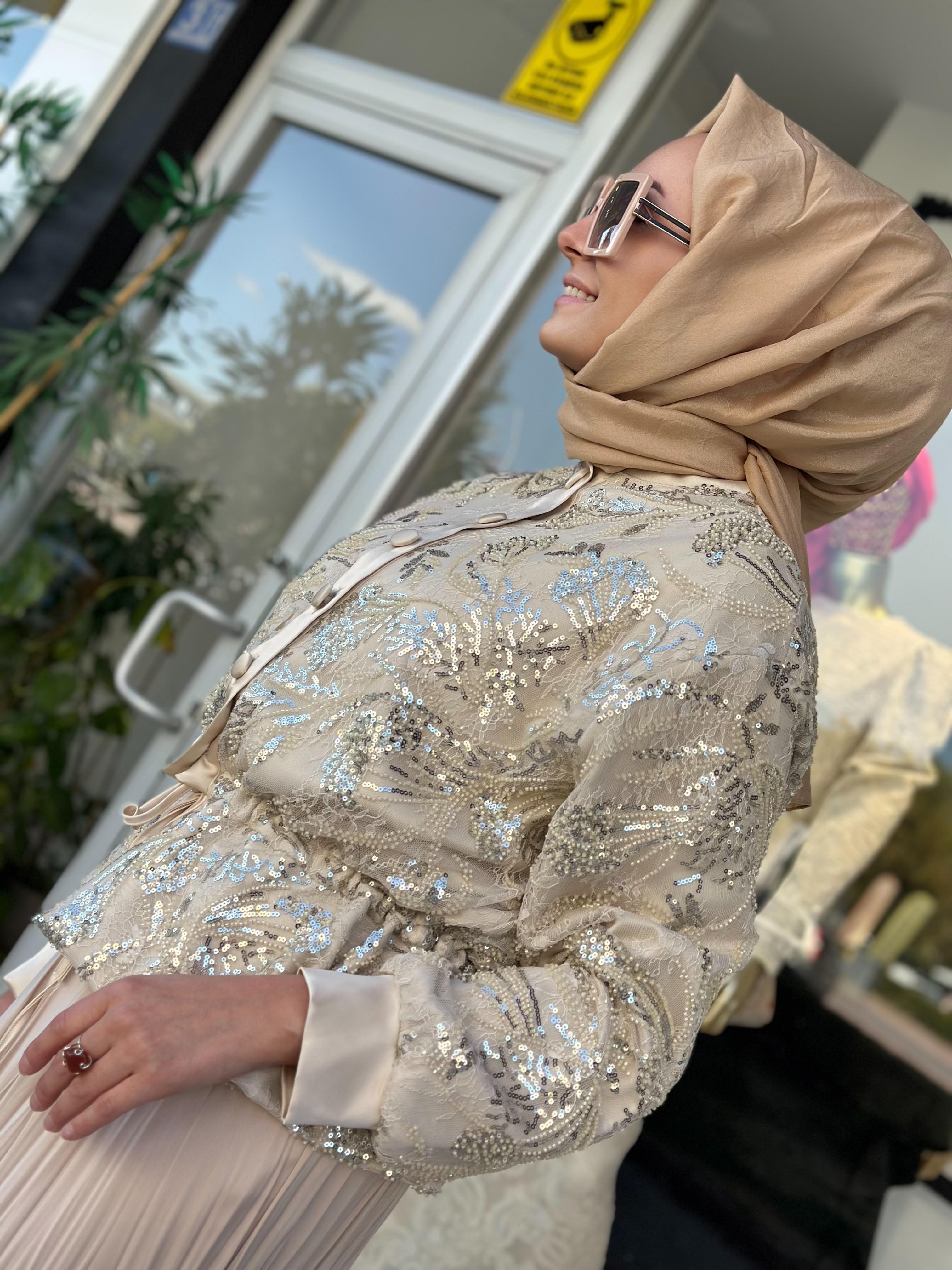 Tasarım Payet Ceket-Tac 540023