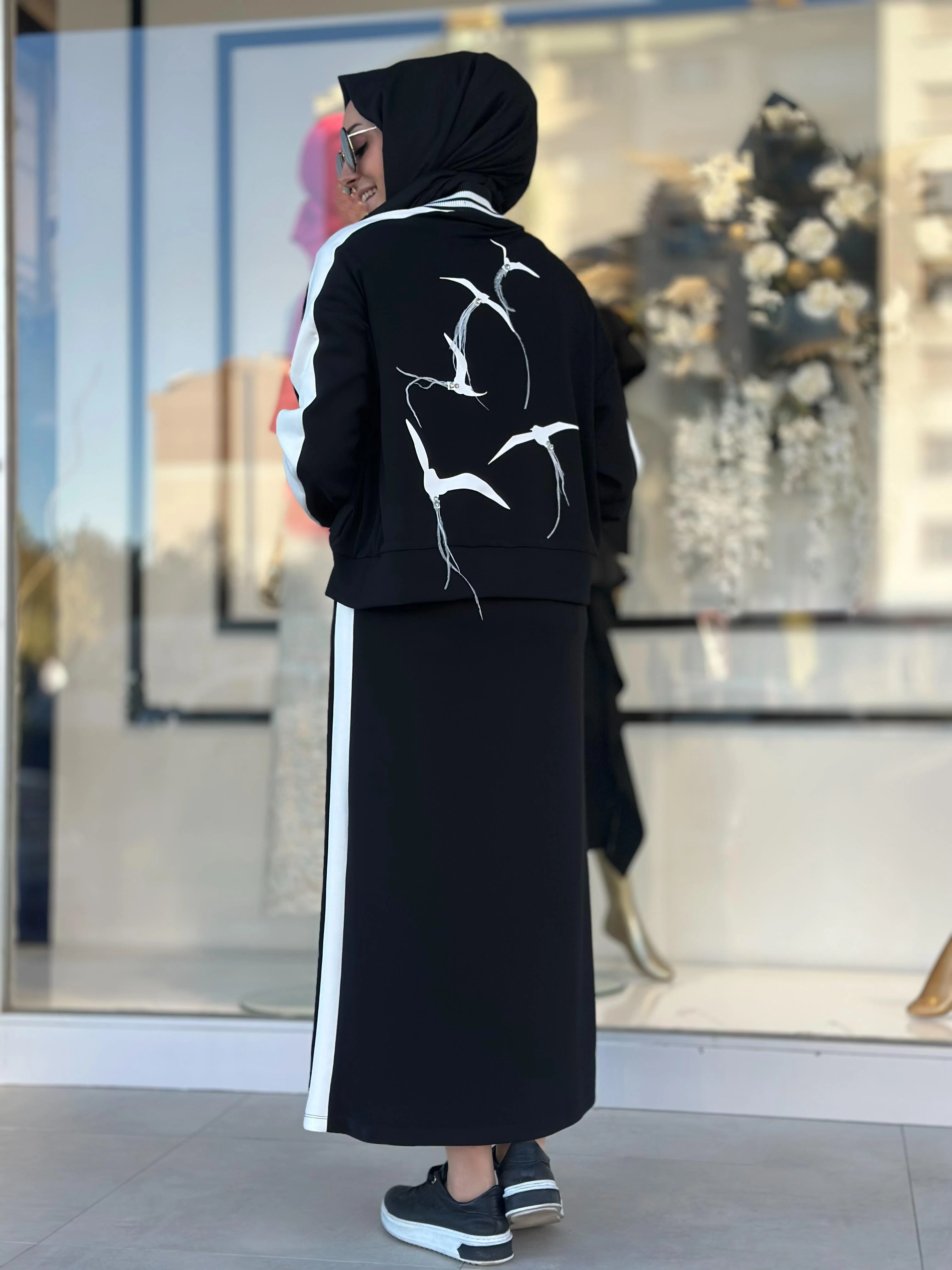 Cepli Tüylü Elbiseli Takım-Tac 1569