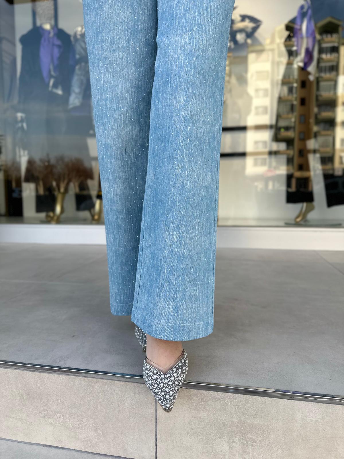 Düğme Det.Taşlı Pantolon-Tac 2702