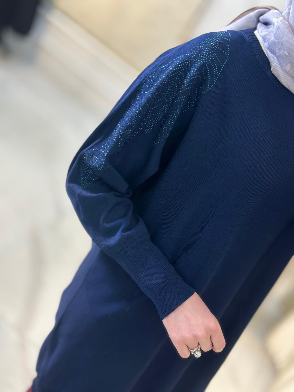 Omuz Taş Baskılı Rayon Tunik-Tac 21720