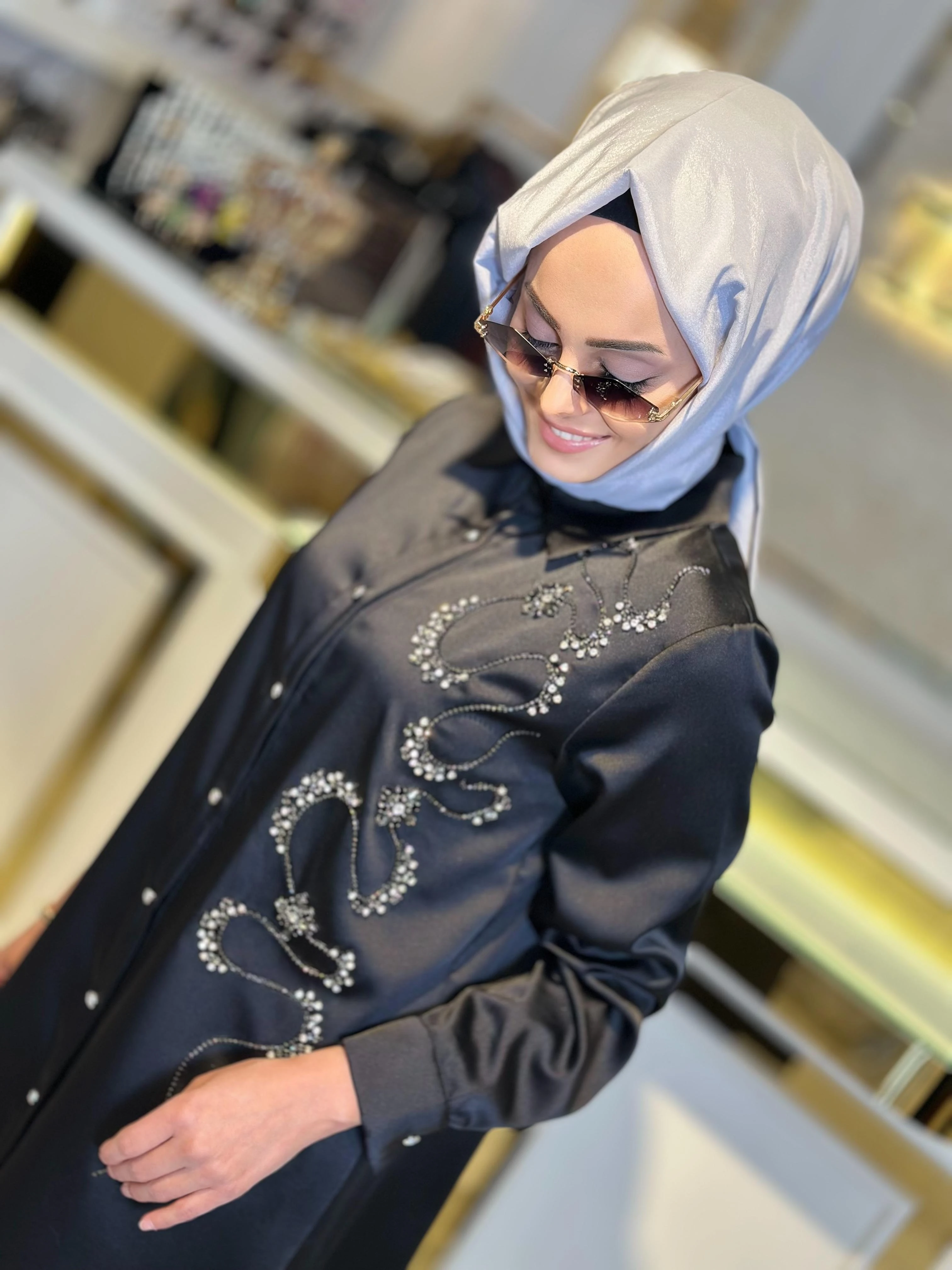 Taş Det. Saten Tunik-Tac 3208