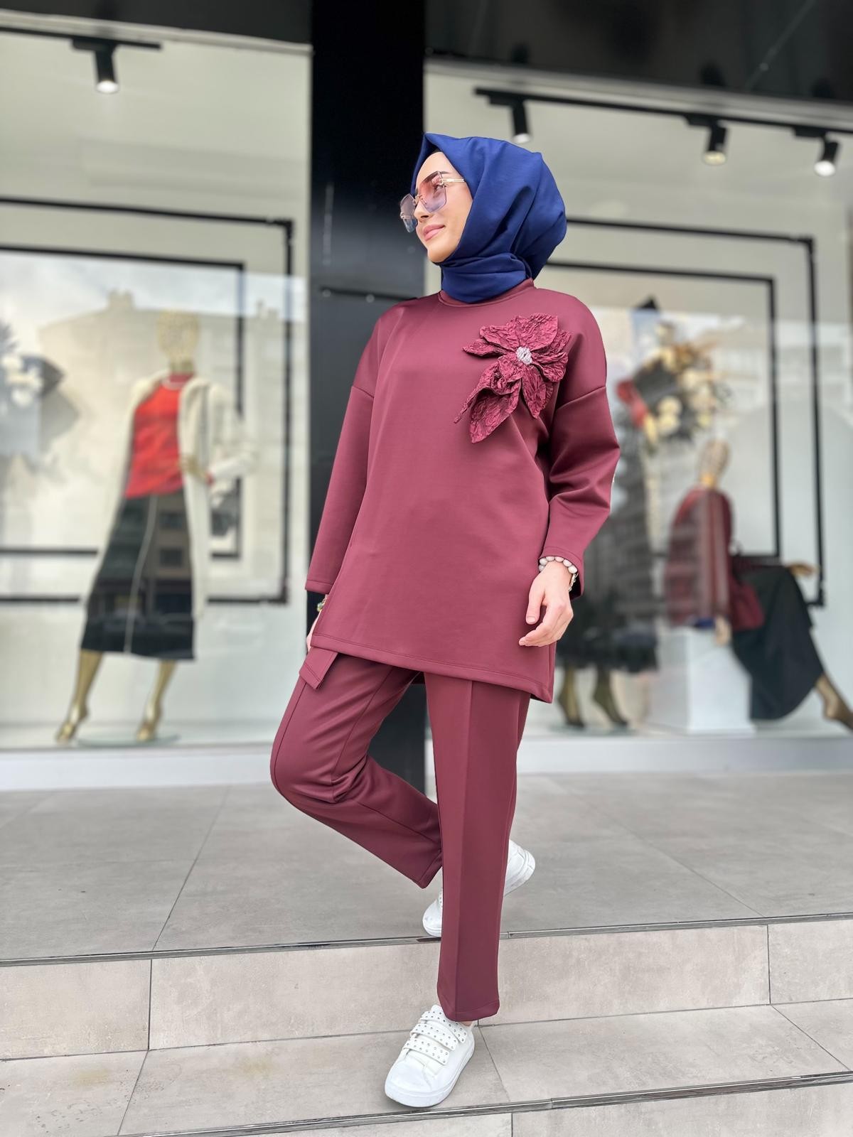 Çiçek Taşlı Takım-Tac 7945