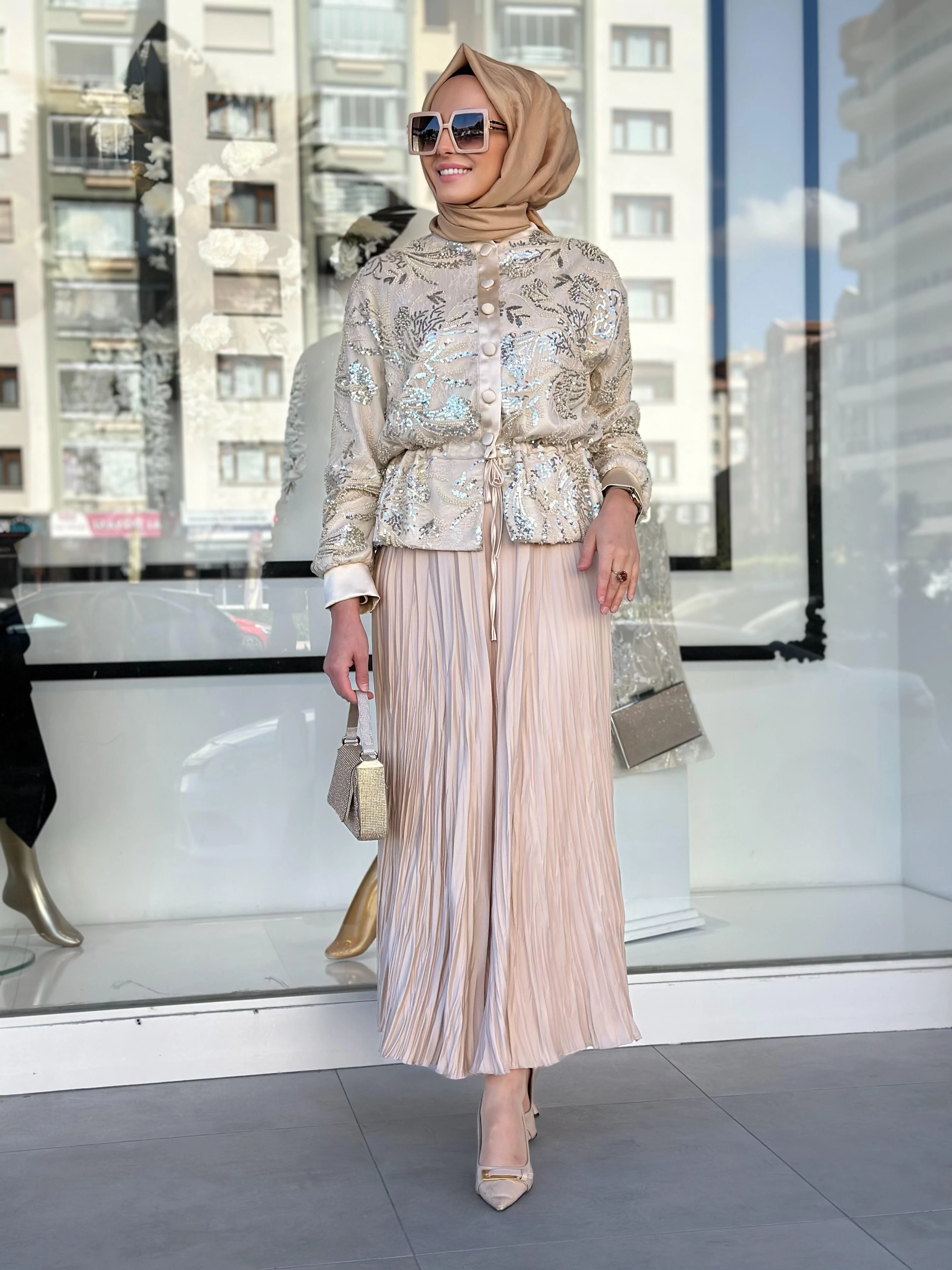 Tasarım Payet Ceket-Tac 540023