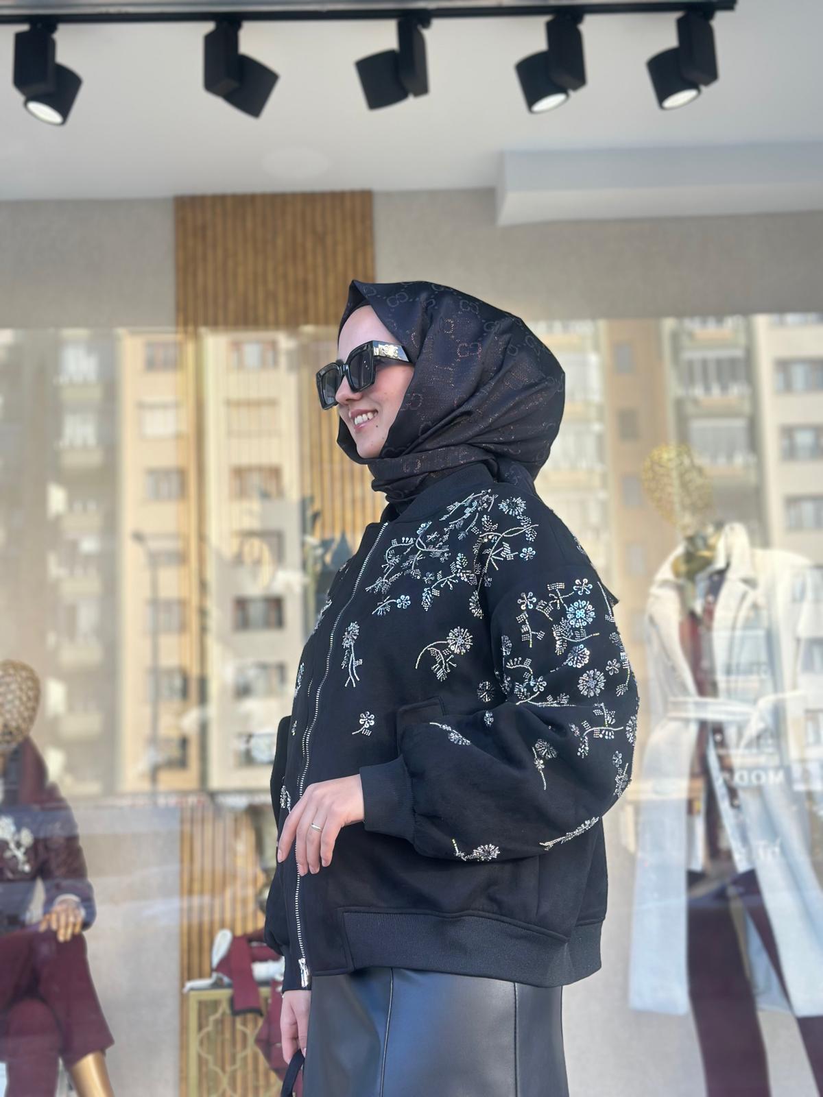 İşlemeli İthal Ceket-Tac 52645