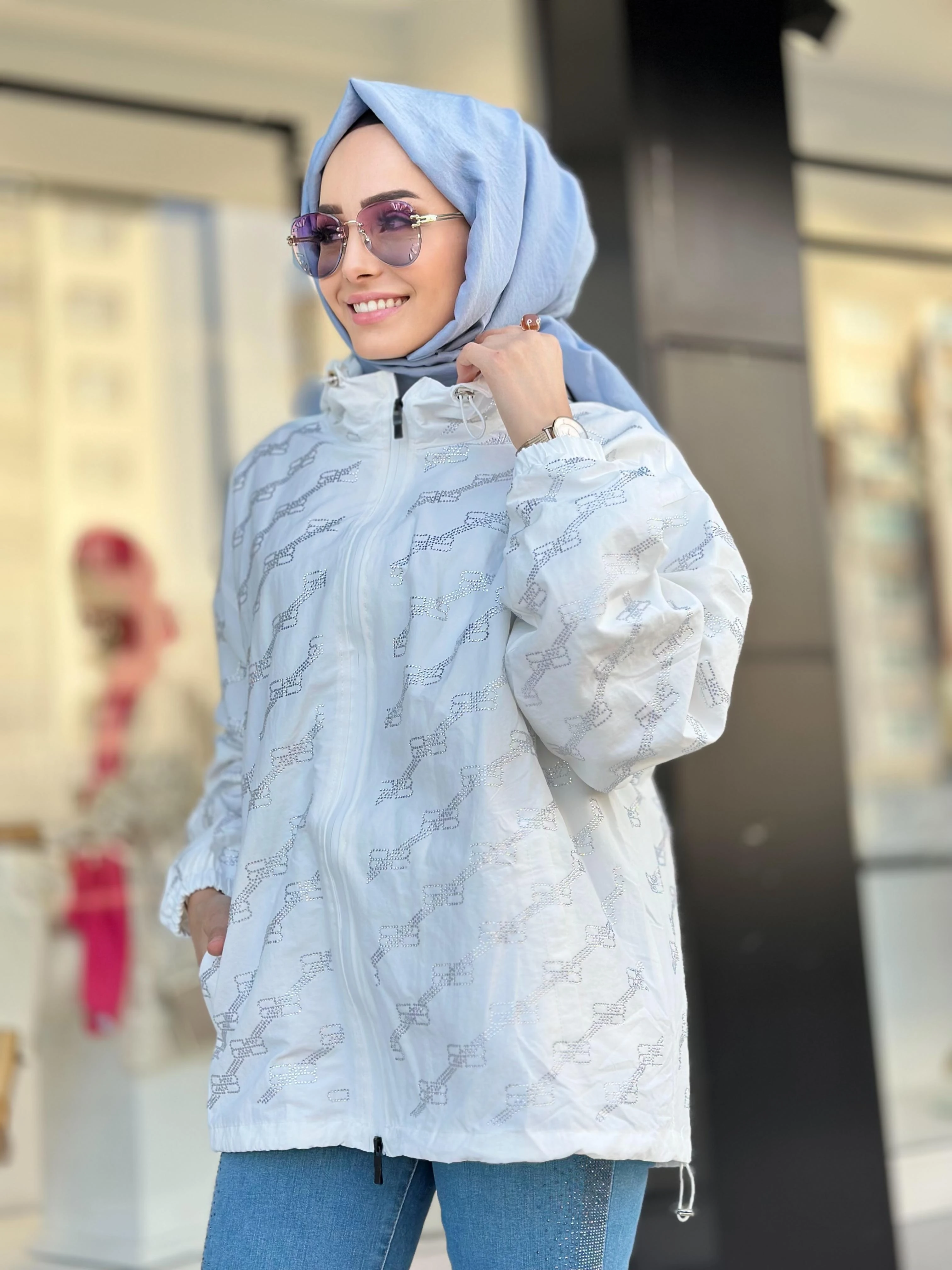 İthal Taşlı Trenç-Tac 87964