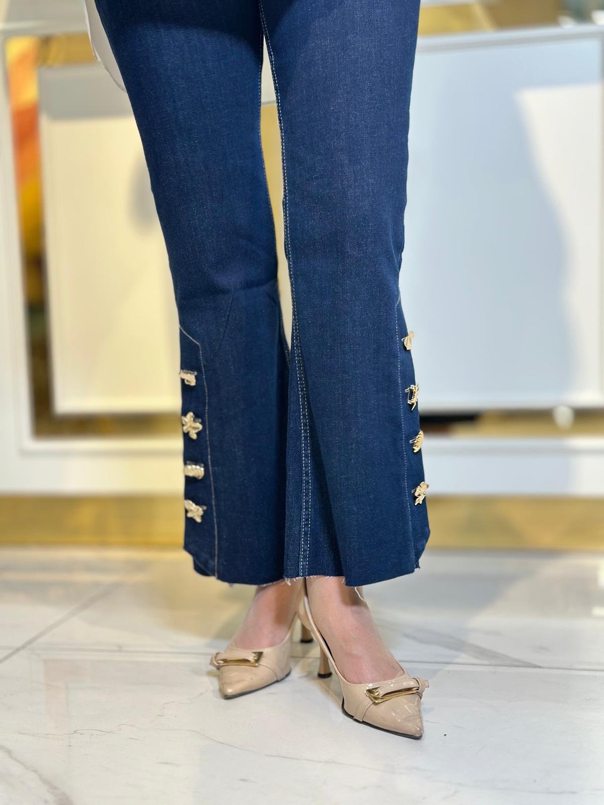 Paçası Aksesuarlı Jean-Tac 02605