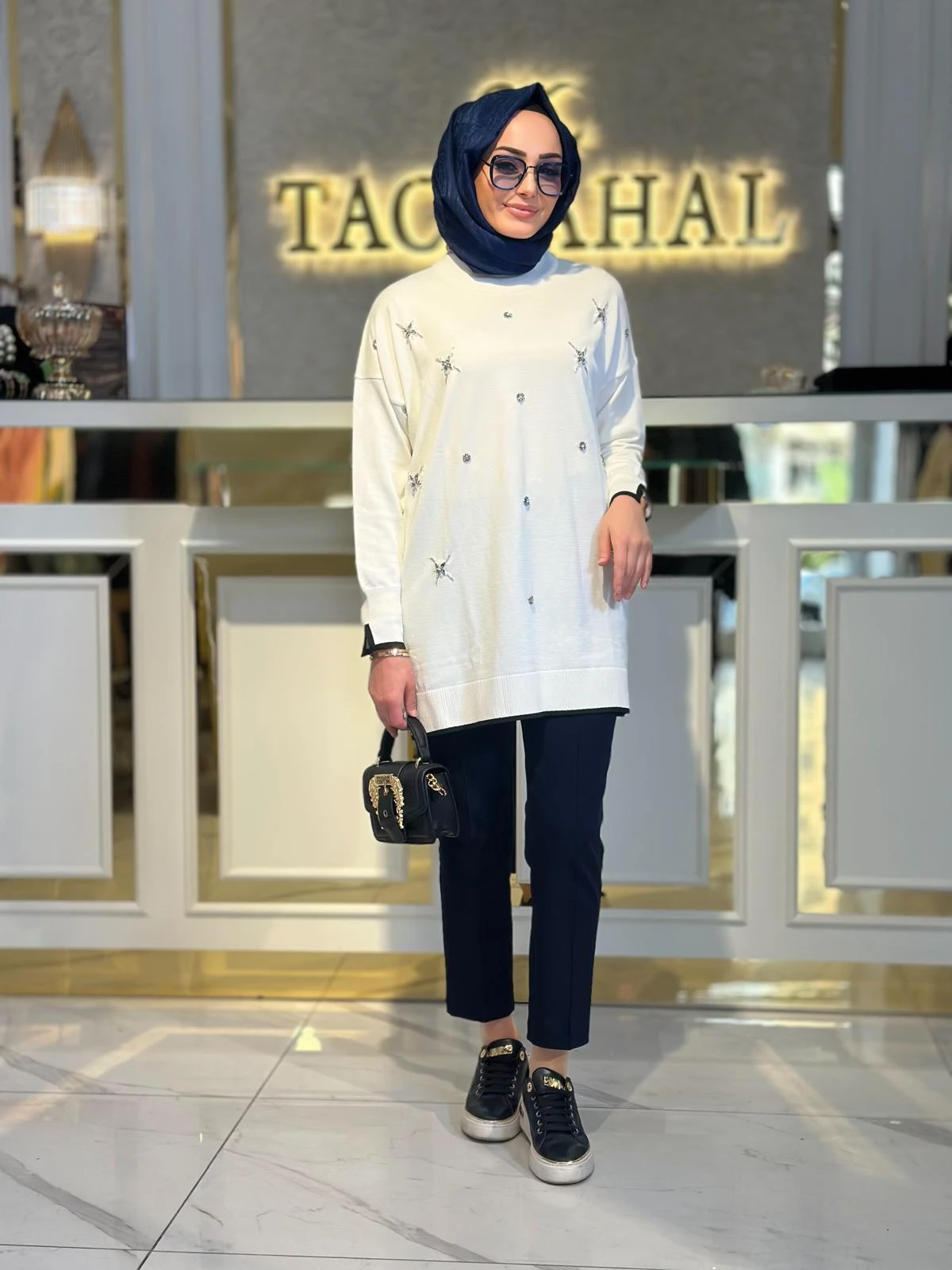 Taş Det.Uzun Tunik--Tac 17030