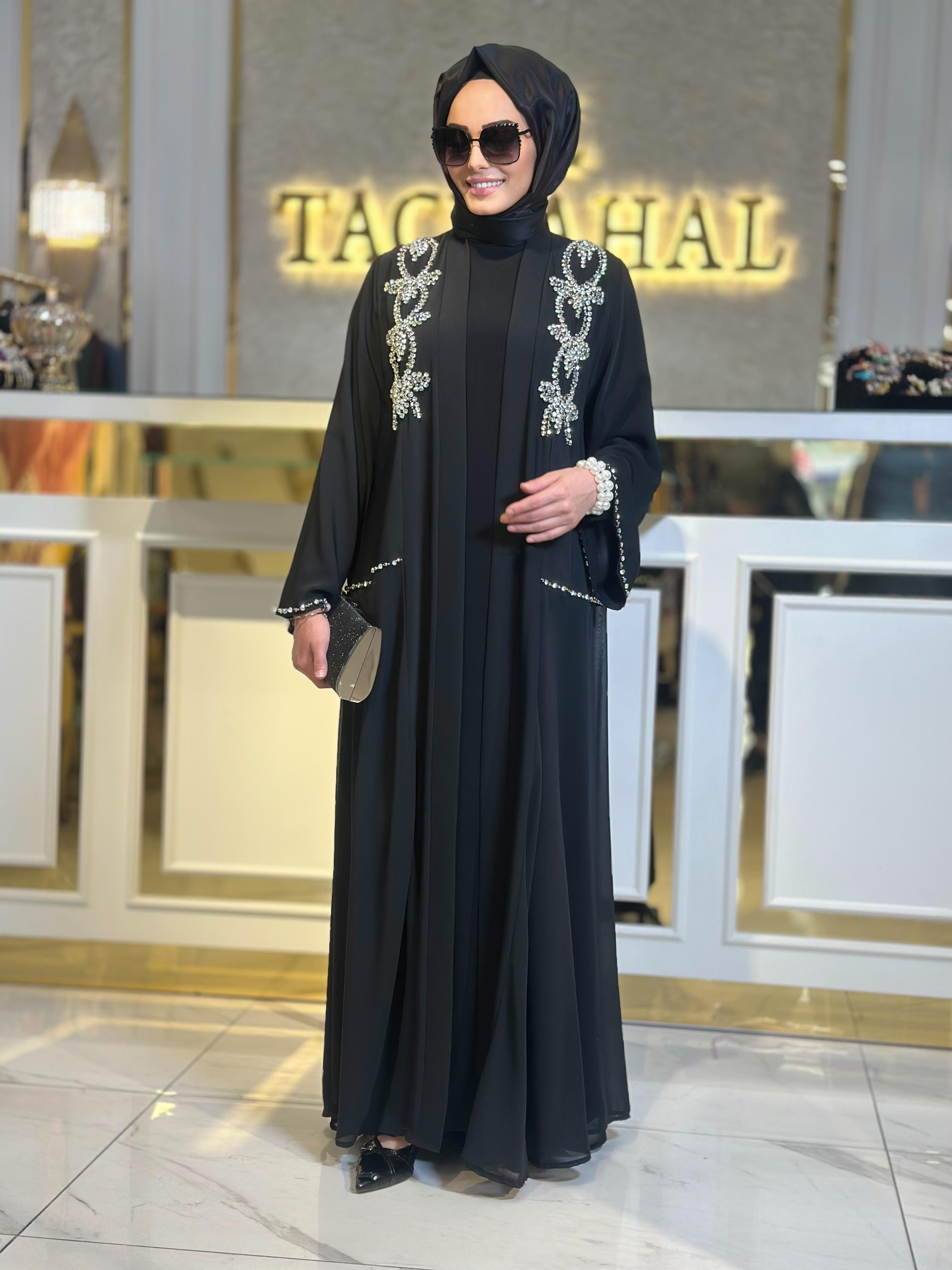 Omuz Boncuk İşleme Det. Abaya-Tac 6232
