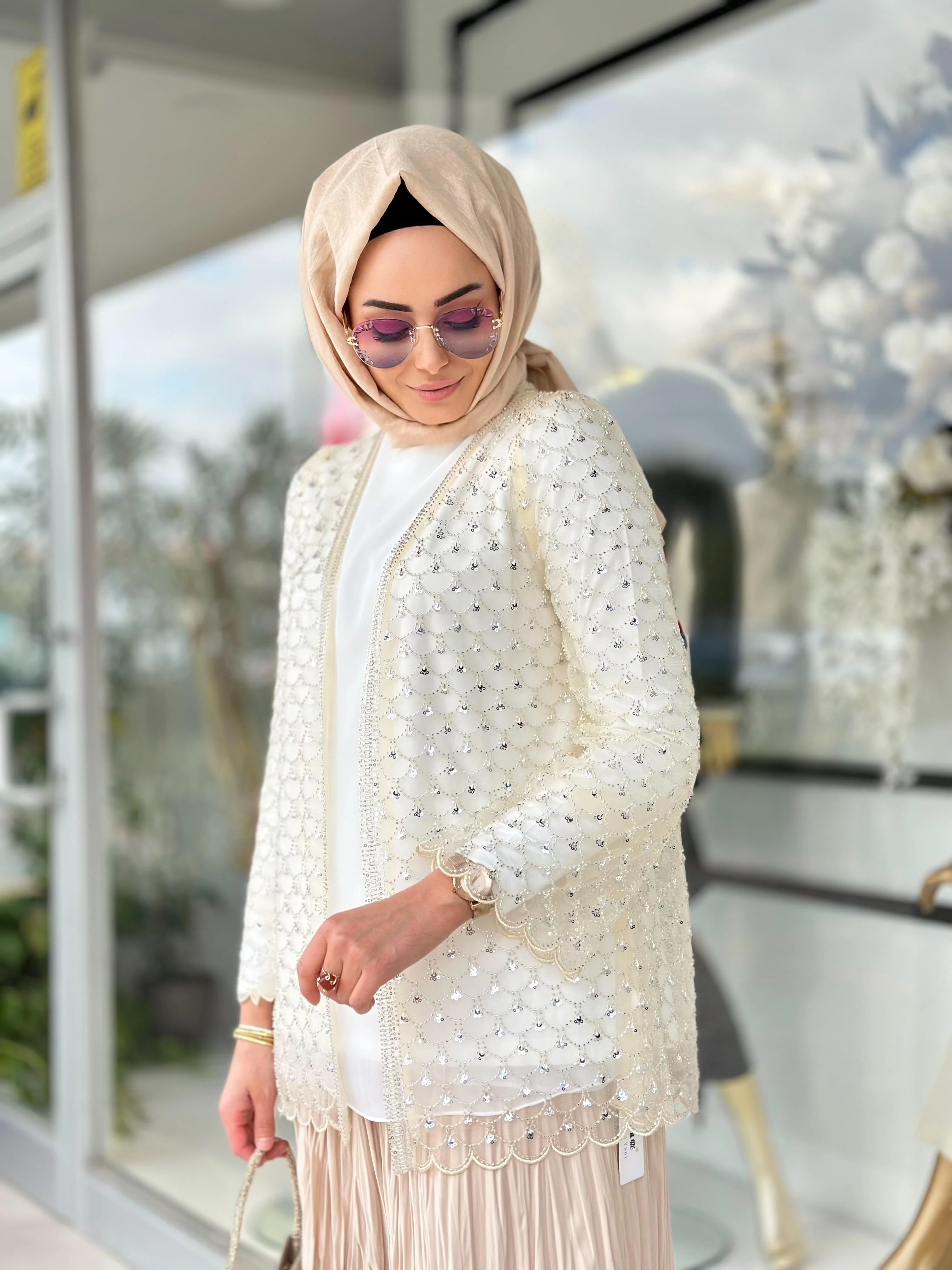 İthal Ceket-Tac 95154 - Ekru