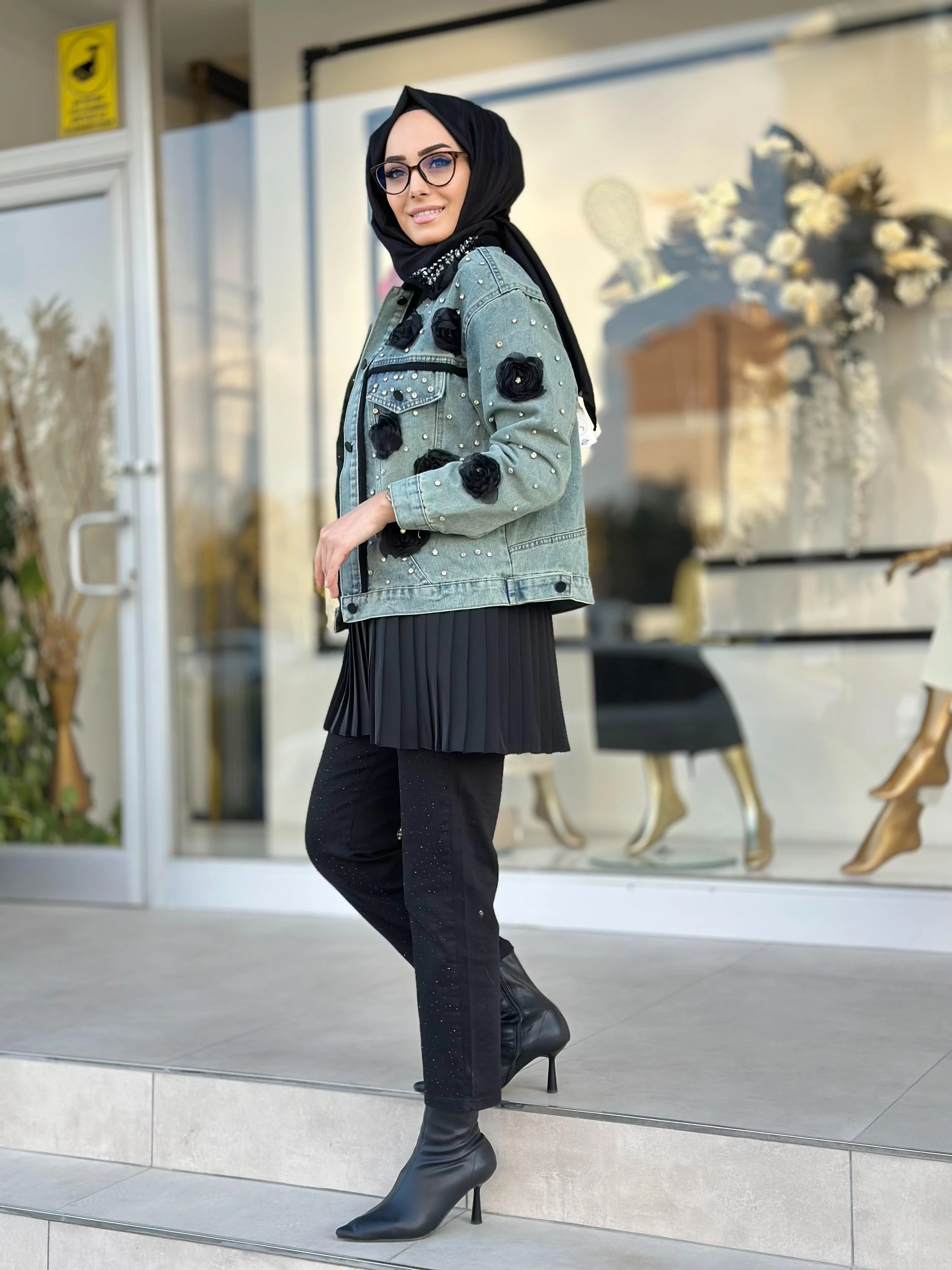 Güllü Kot Ceket-Tac 95136