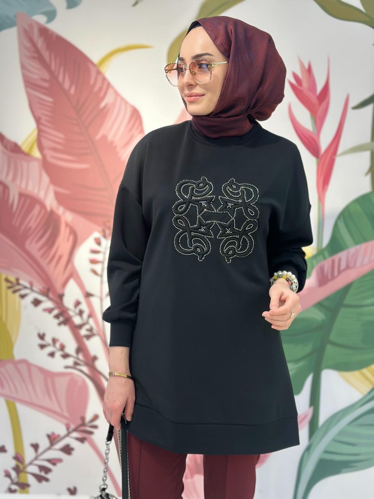 Ön İşlemeli Tunik-Tac 10612