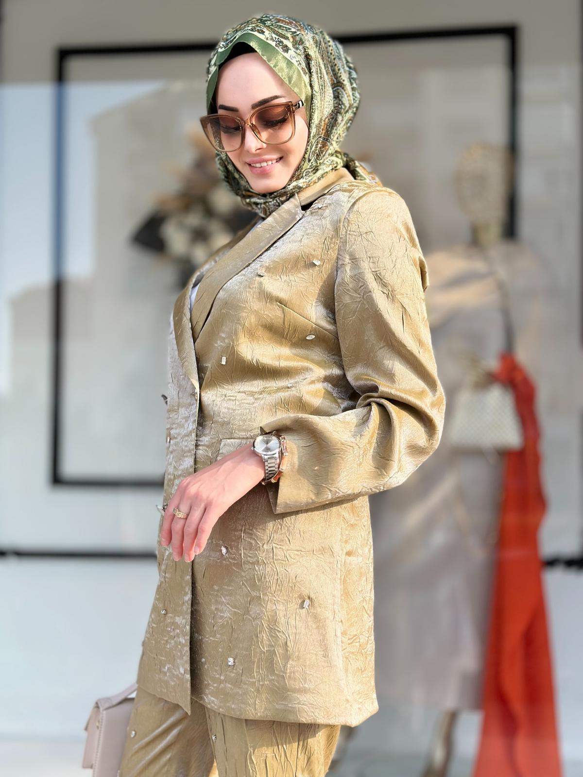 Kruvaze Kapama Pant.Takım-Tac 15185