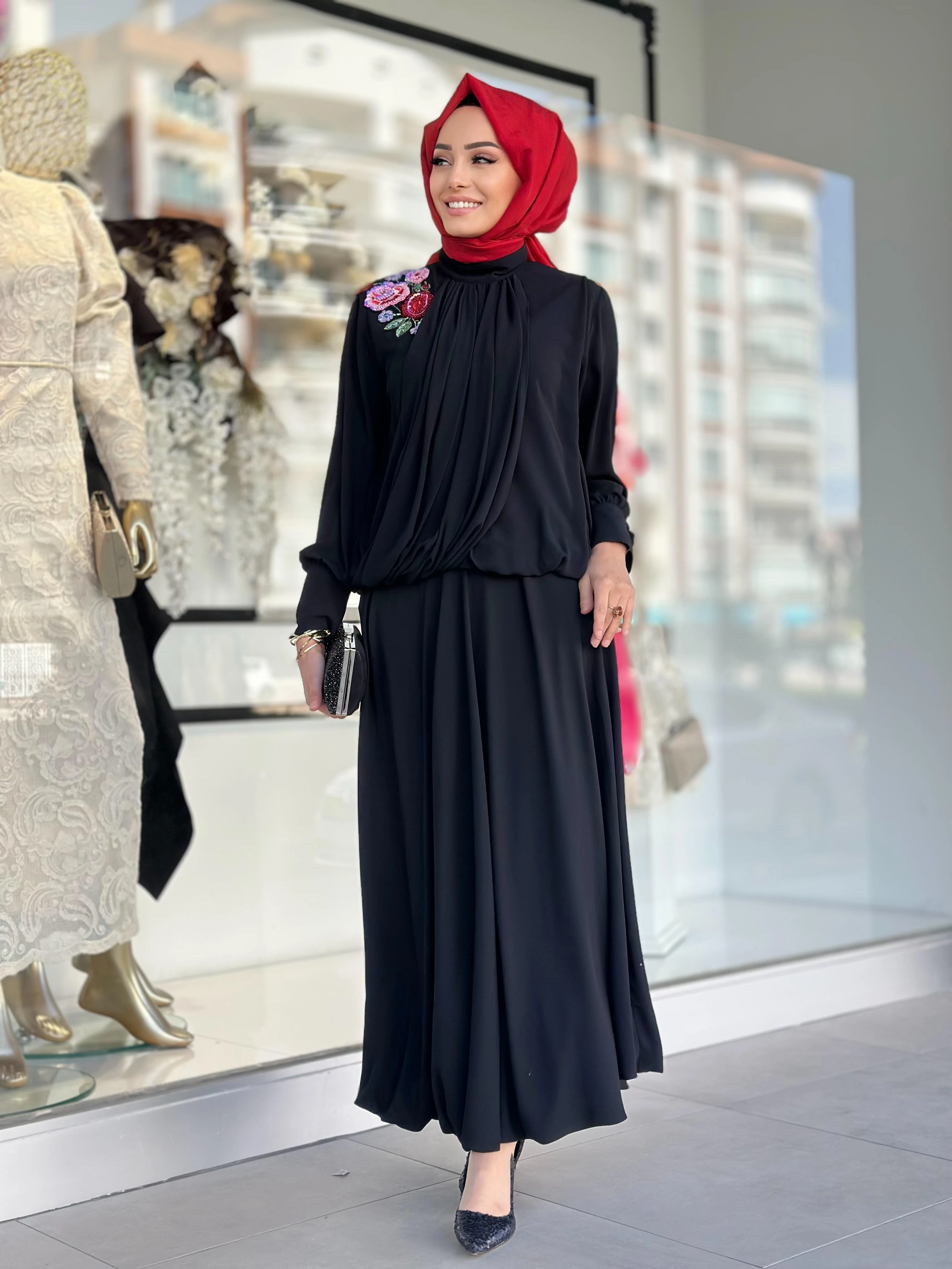 Paris Çiçekli Bluz Takım-Tac 540027