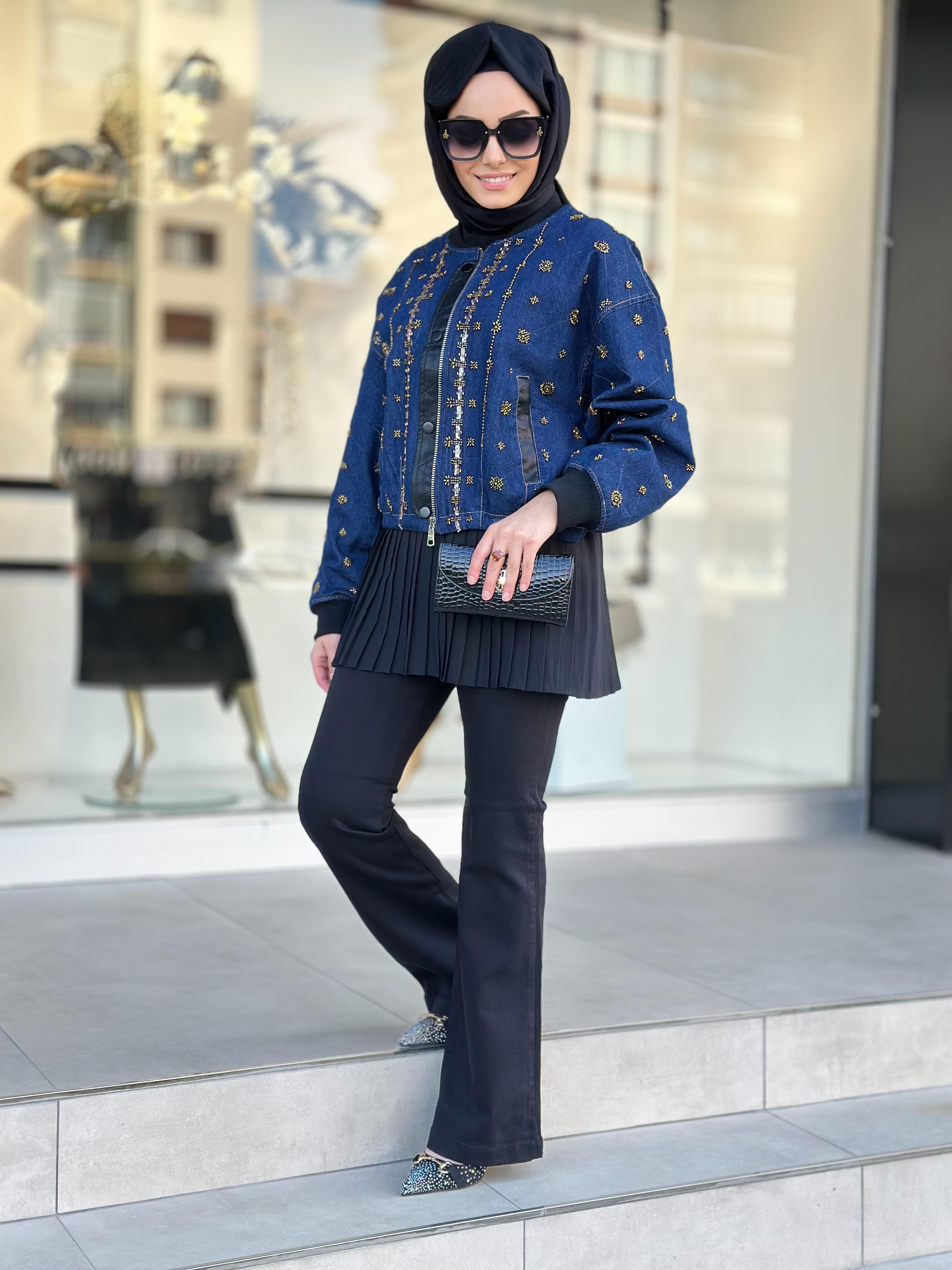 İthal Kısa Kot Ceket-Tac 87969