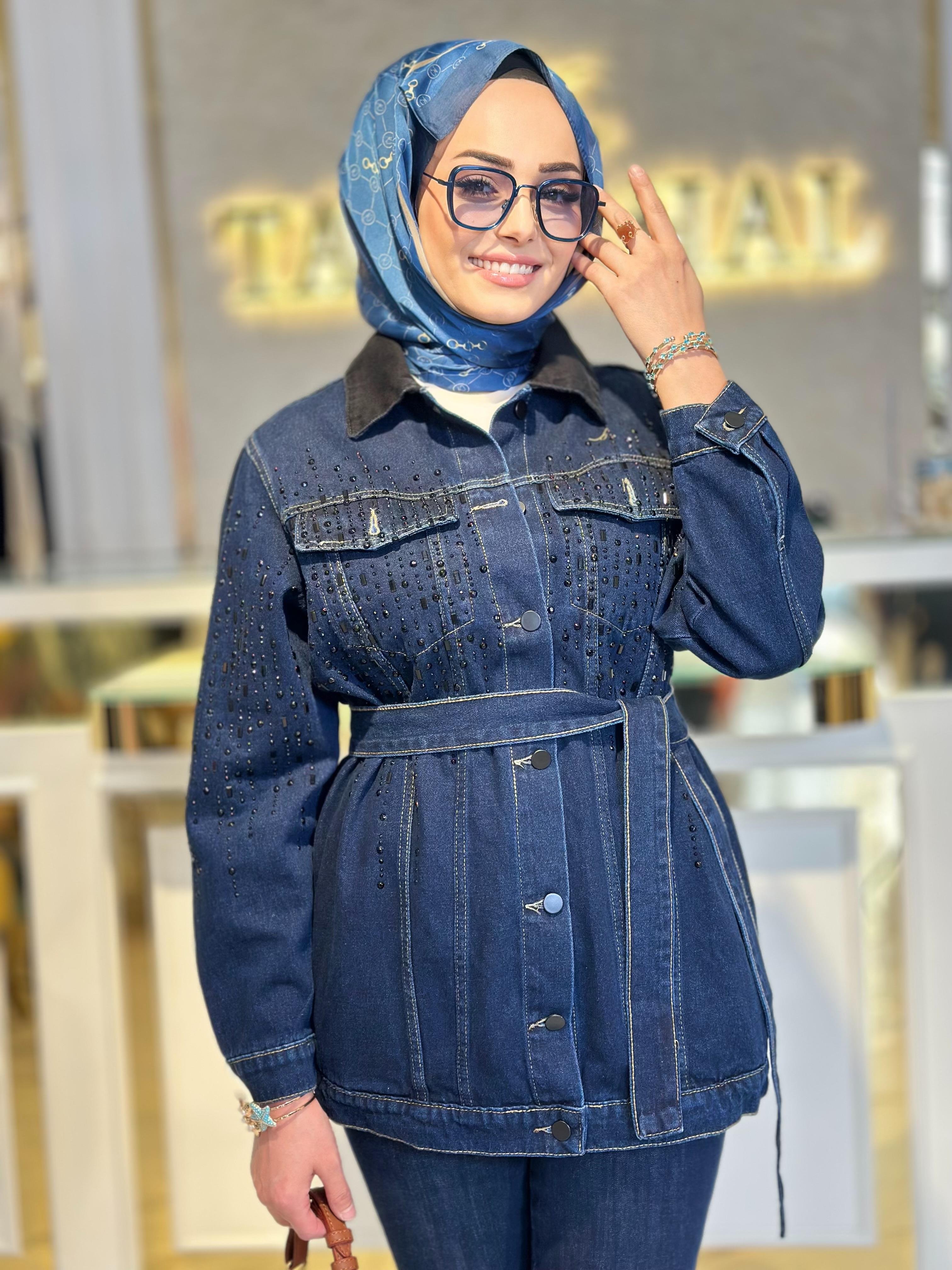 Verona Taşlı Denim Ceket-Tac 1566