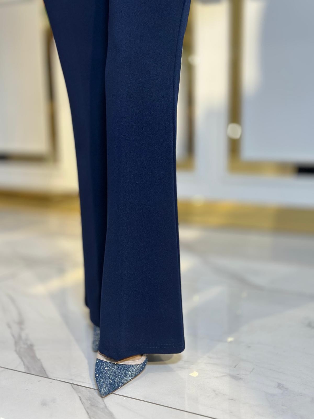 Krep İspanyol Pant.-Tac 40895 - LACİVERT
