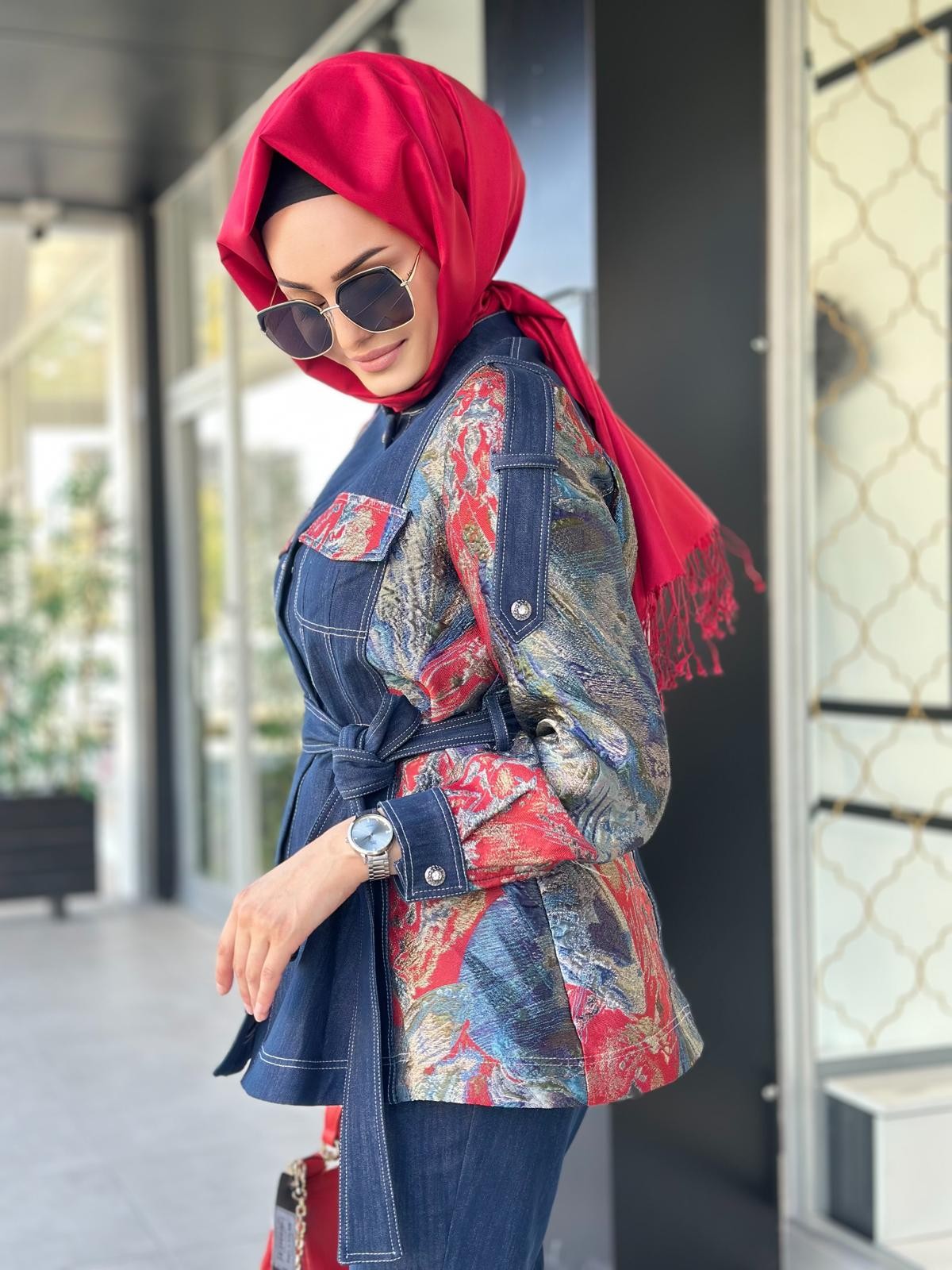 Jakarlı Denim Takım-Tac 1528