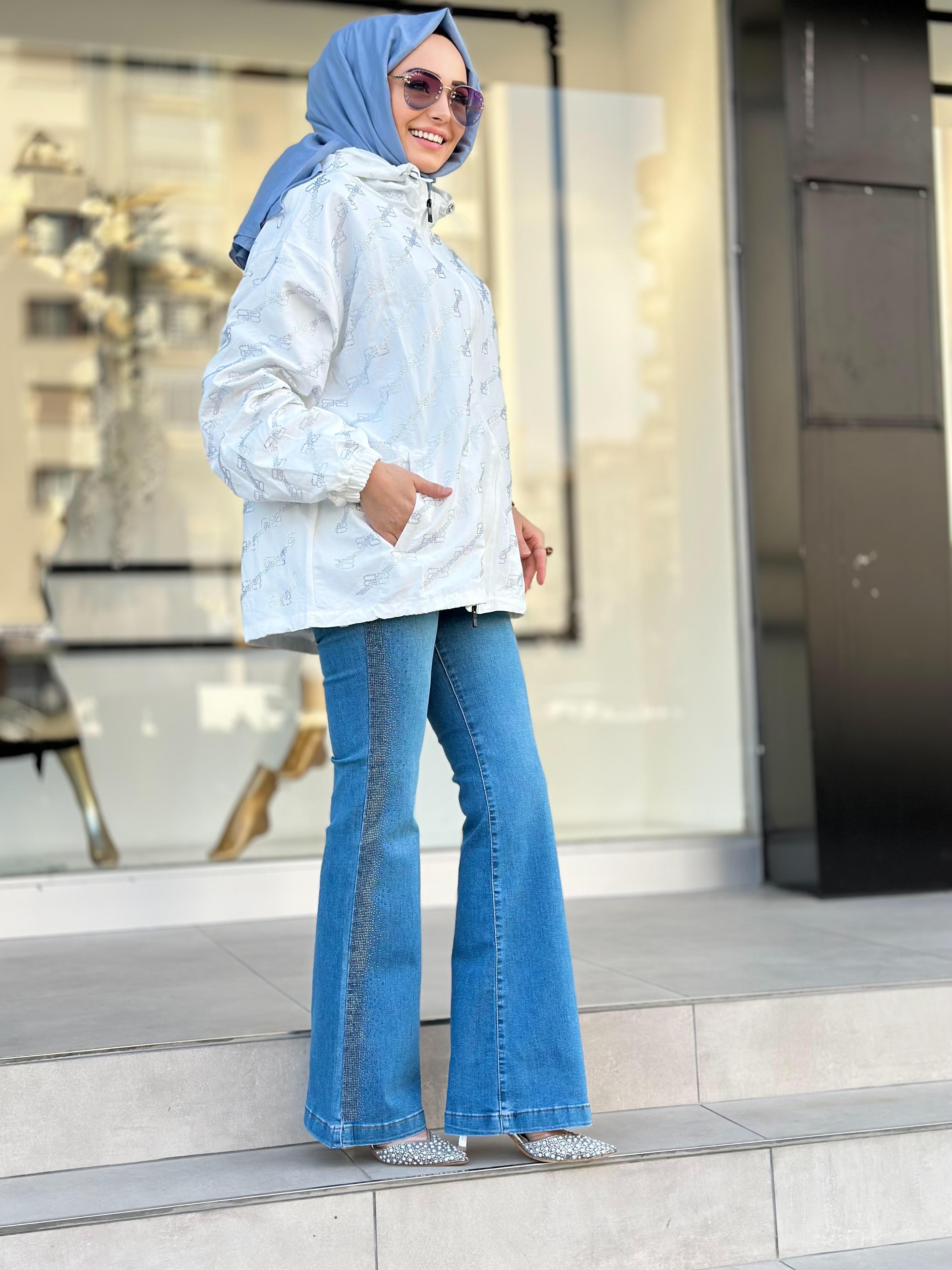 İthal Taşlı Trenç-Tac 87964