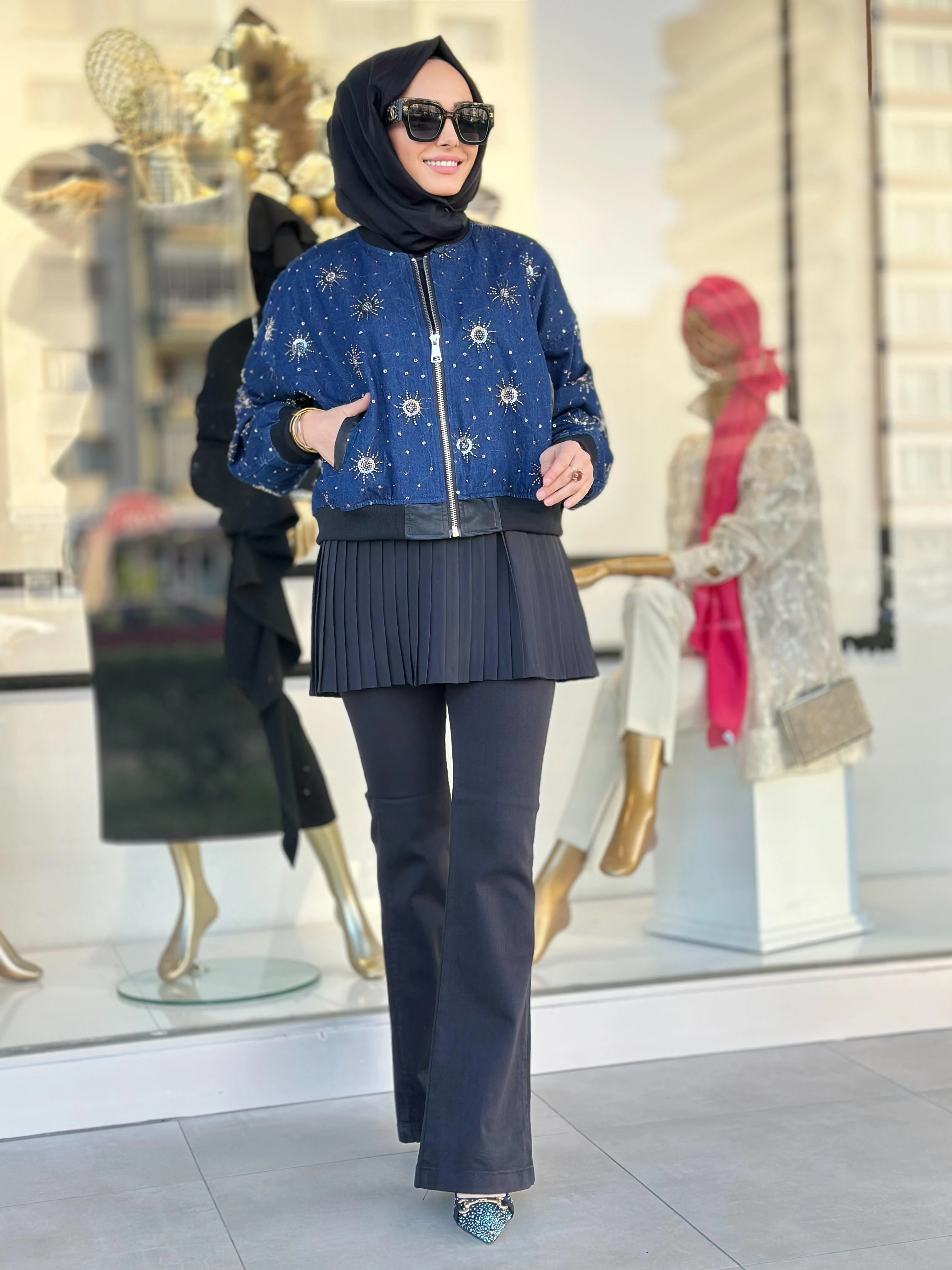 İthal Kısa Kot Ceket-Tac 87968