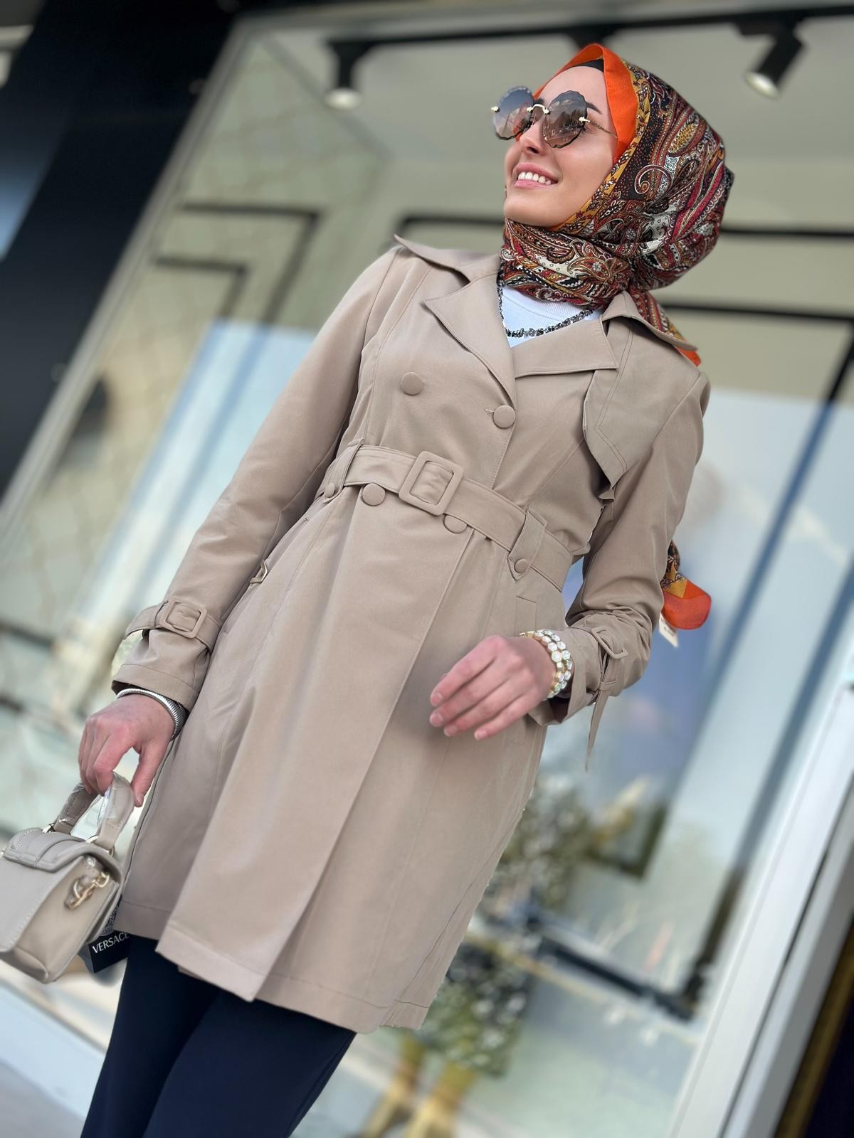 Classic Kısa Trenç-Tac 3375