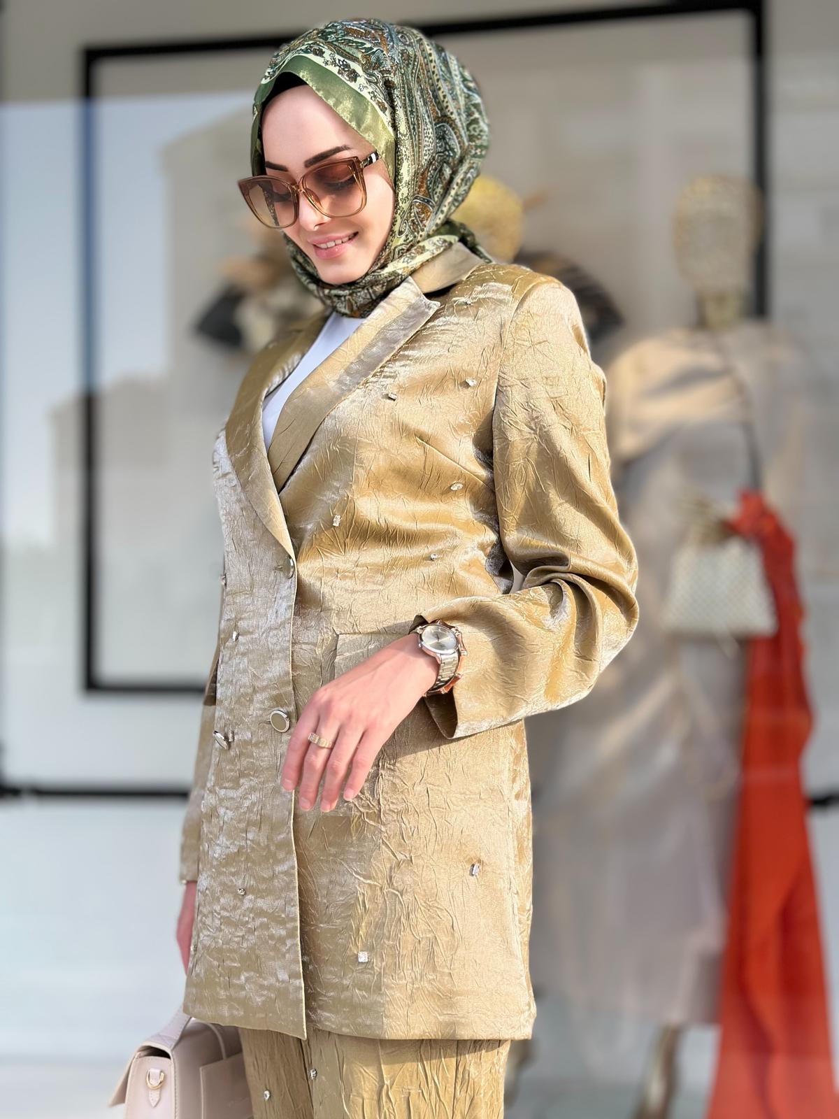 Kruvaze Kapama Pant.Takım-Tac 15185