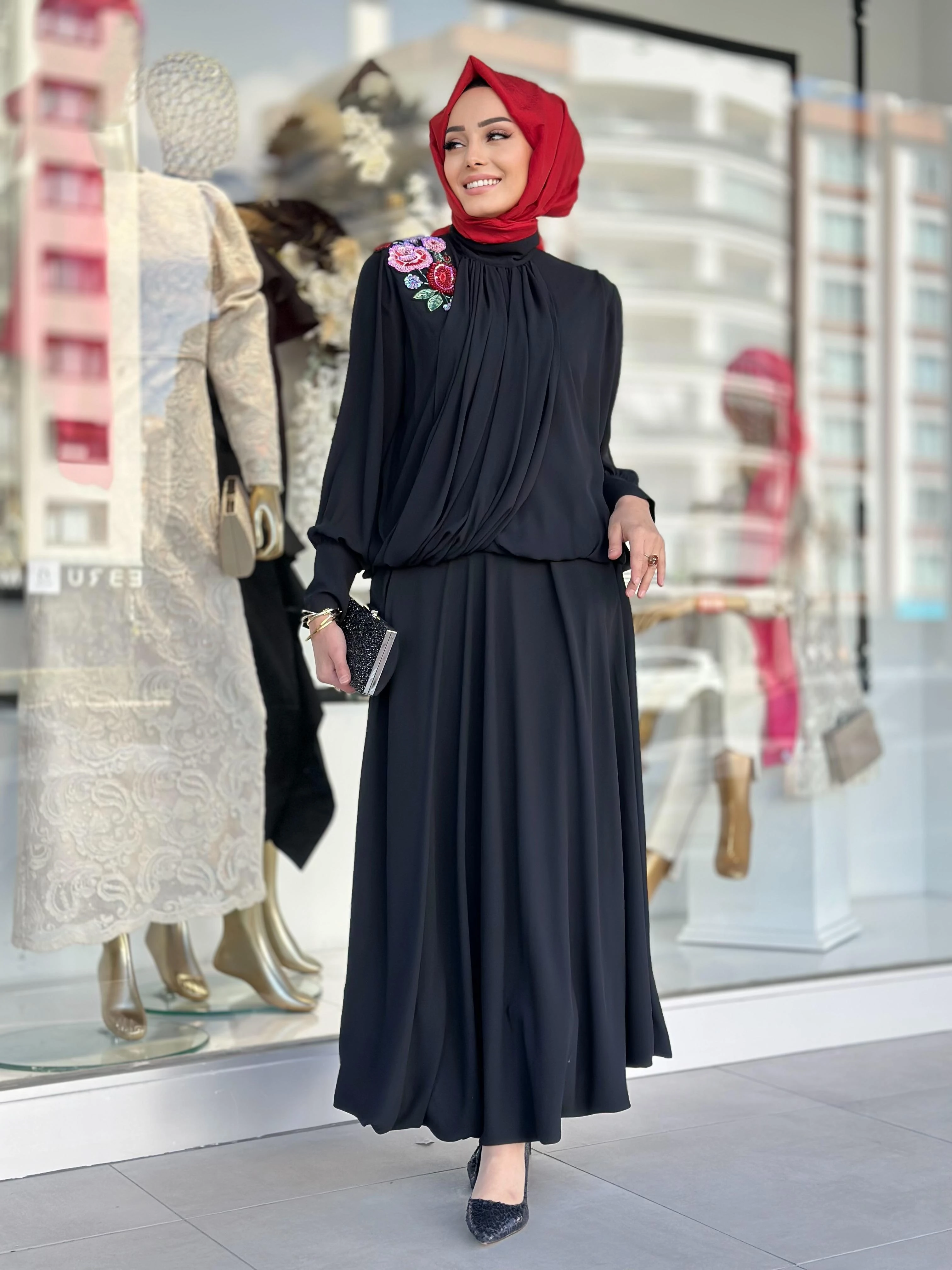 Paris Çiçekli Bluz Takım-Tac 540027