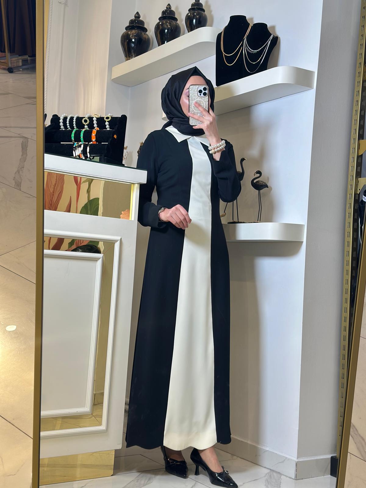 Fiyonklu Elbise-Tac 2047