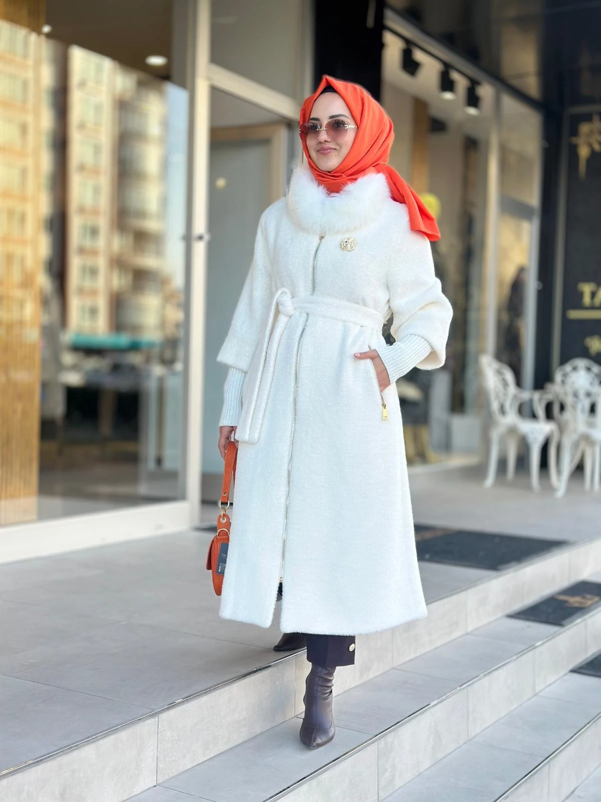 Kürk Det.Angora Kaban-Tac 7211 - Ekru