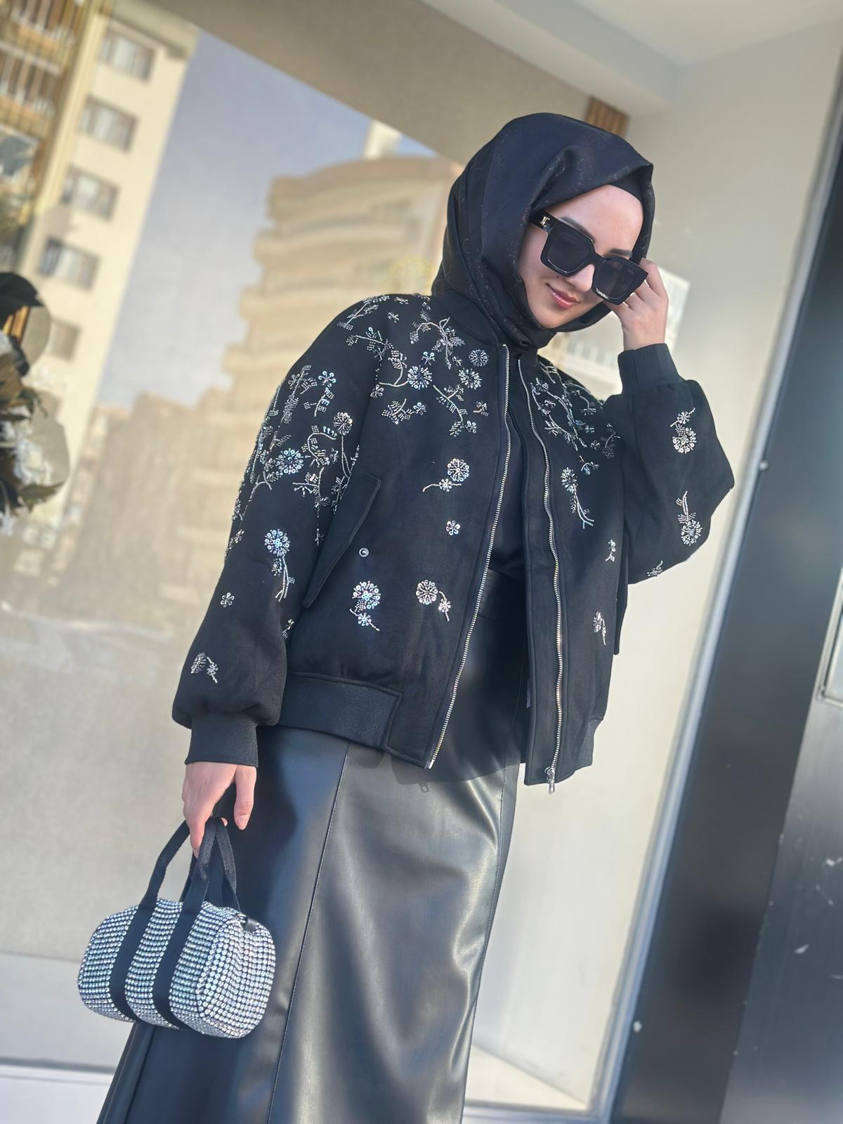 İşlemeli İthal Ceket-Tac 52645