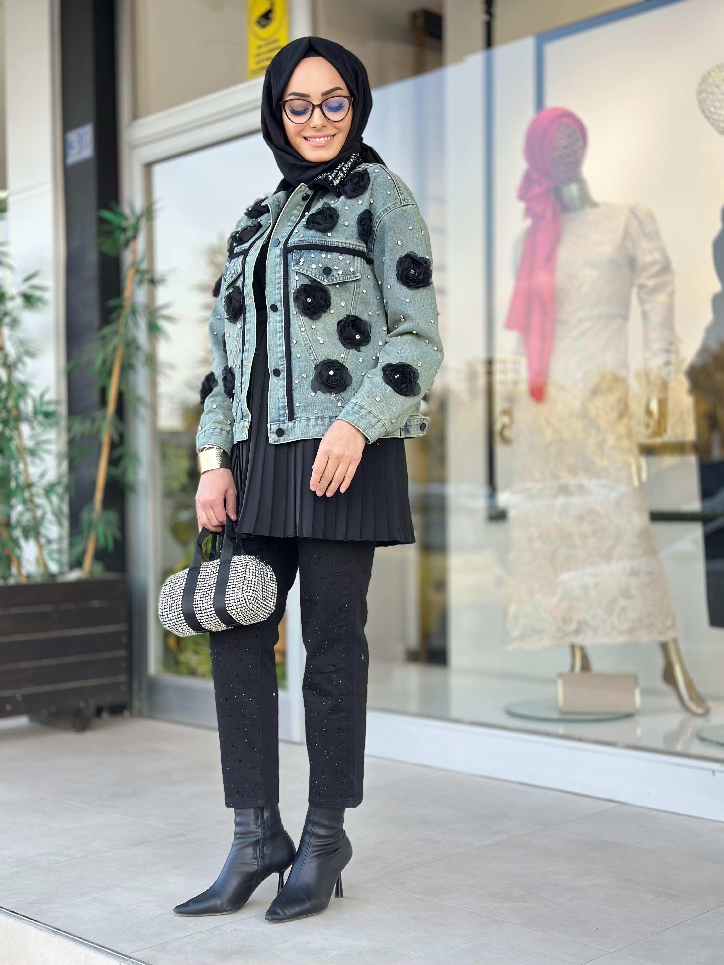 Güllü Kot Ceket-Tac 95136