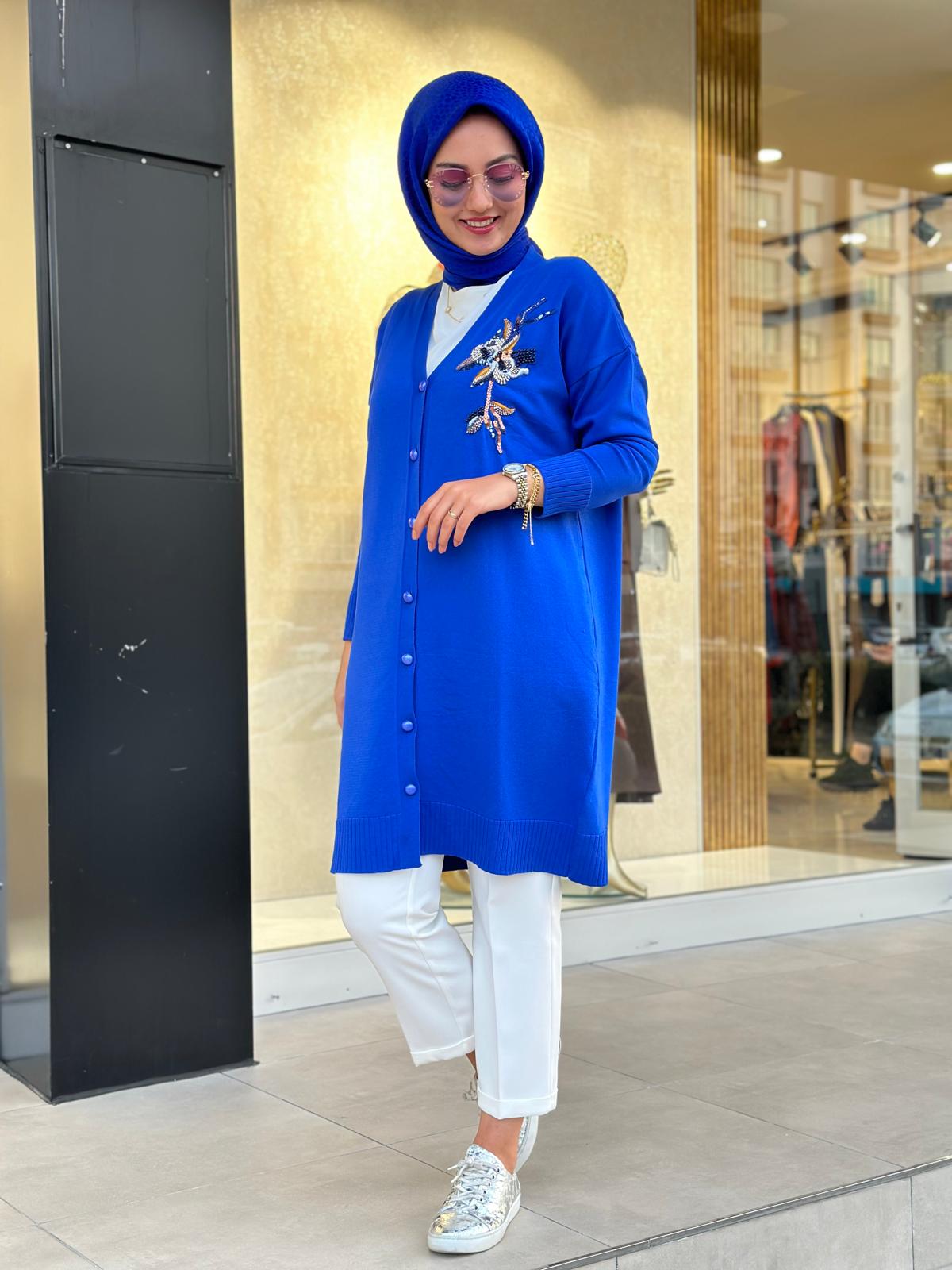 Çiçek Nakışlı Hırka-Tac 140327