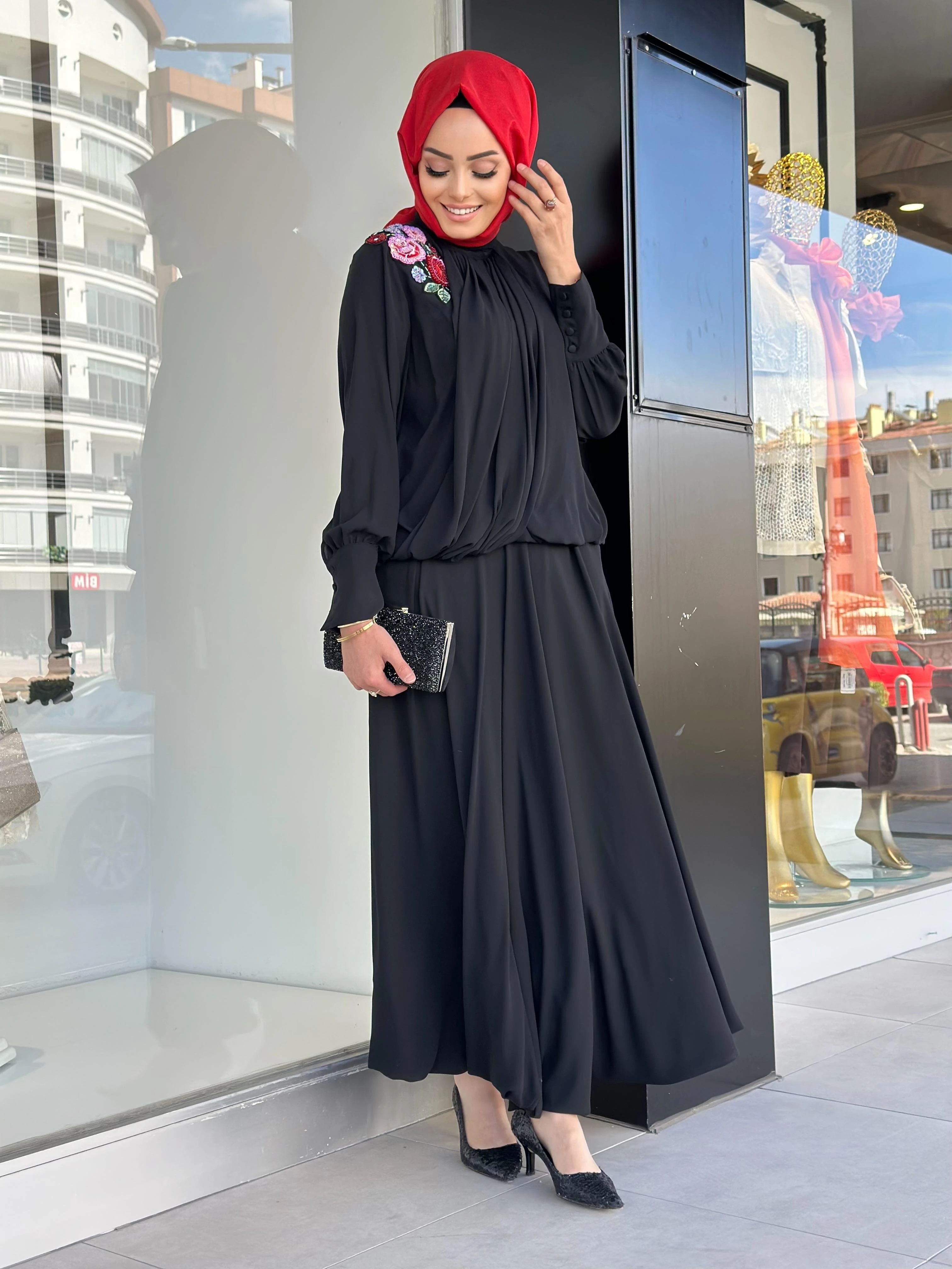 Paris Çiçekli Bluz Takım-Tac 540027