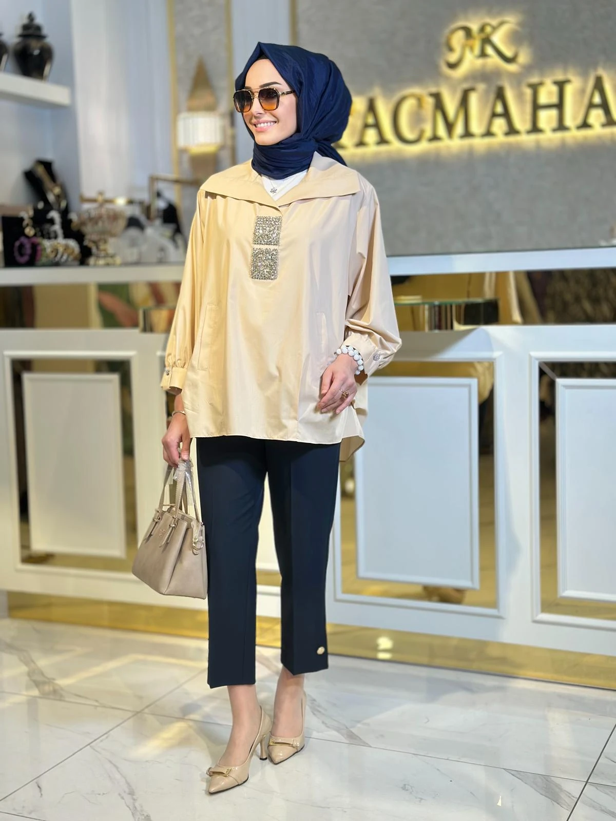 Taşlı Gömlek-Tac 8705