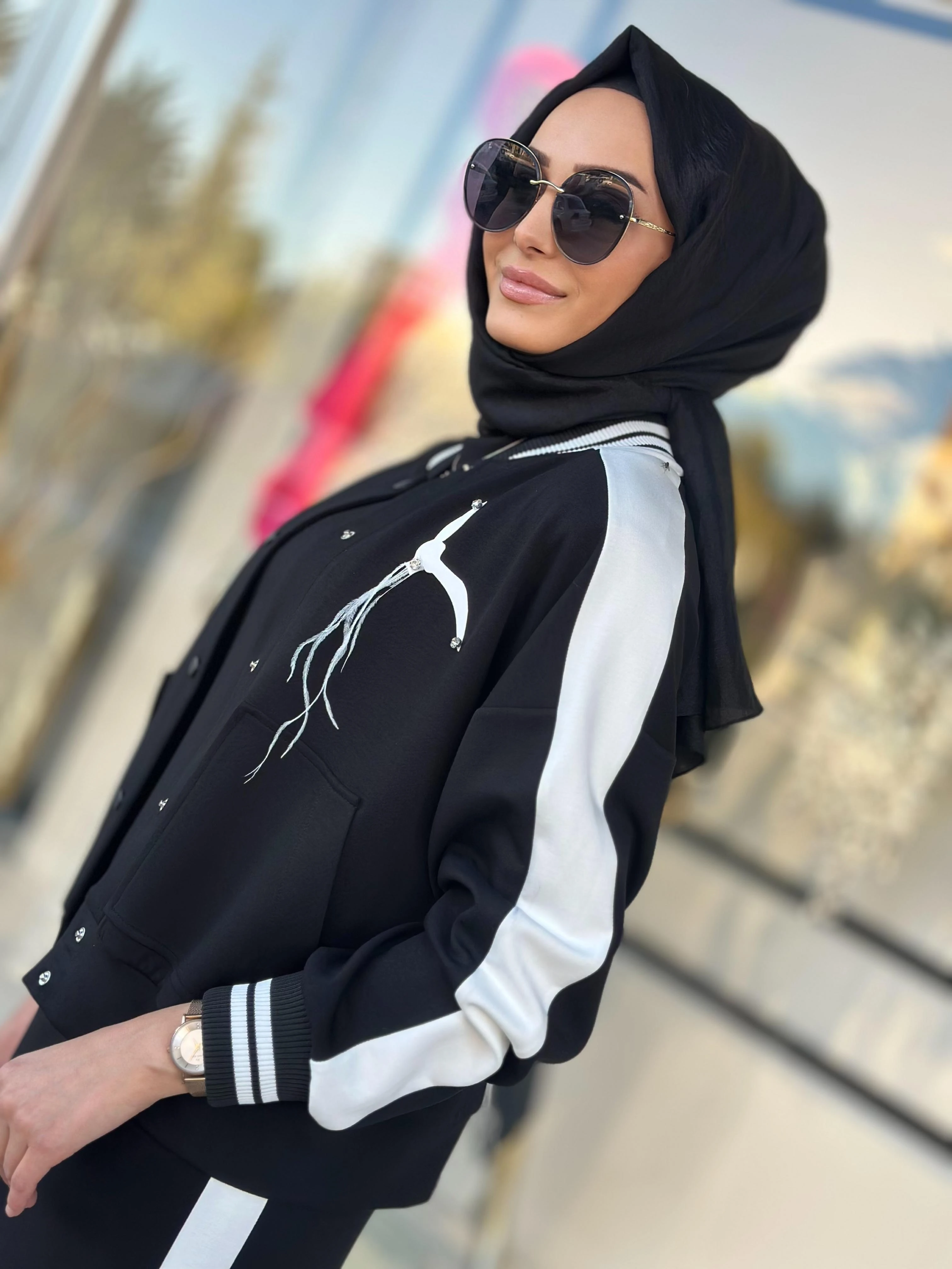 Cepli Tüylü Elbiseli Takım-Tac 1569